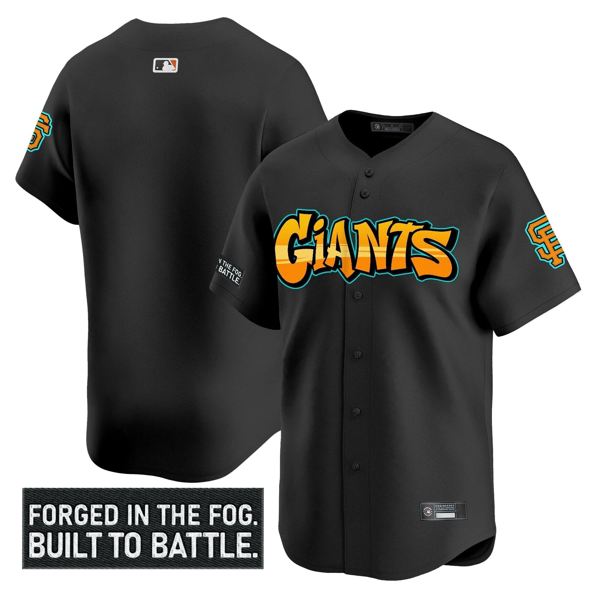 SF 'Graffiti Fog City Drop' Vapor Premier Limited Jersey - All Stitched by San Francisco Giants