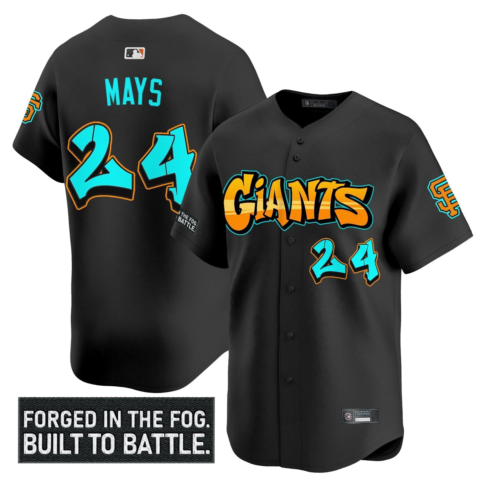 SF 'Graffiti Fog City Drop' Vapor Premier Limited Jersey - All Stitched by San Francisco Giants