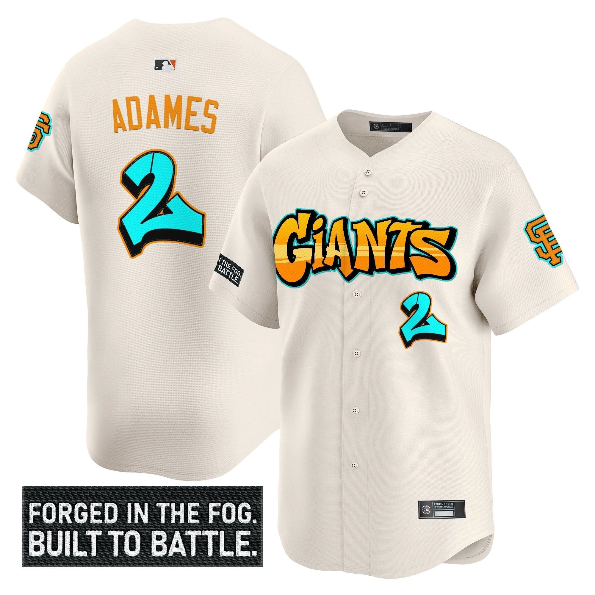 SF 'Graffiti Fog City Drop' Vapor Premier Limited Jersey - All Stitched by San Francisco Giants