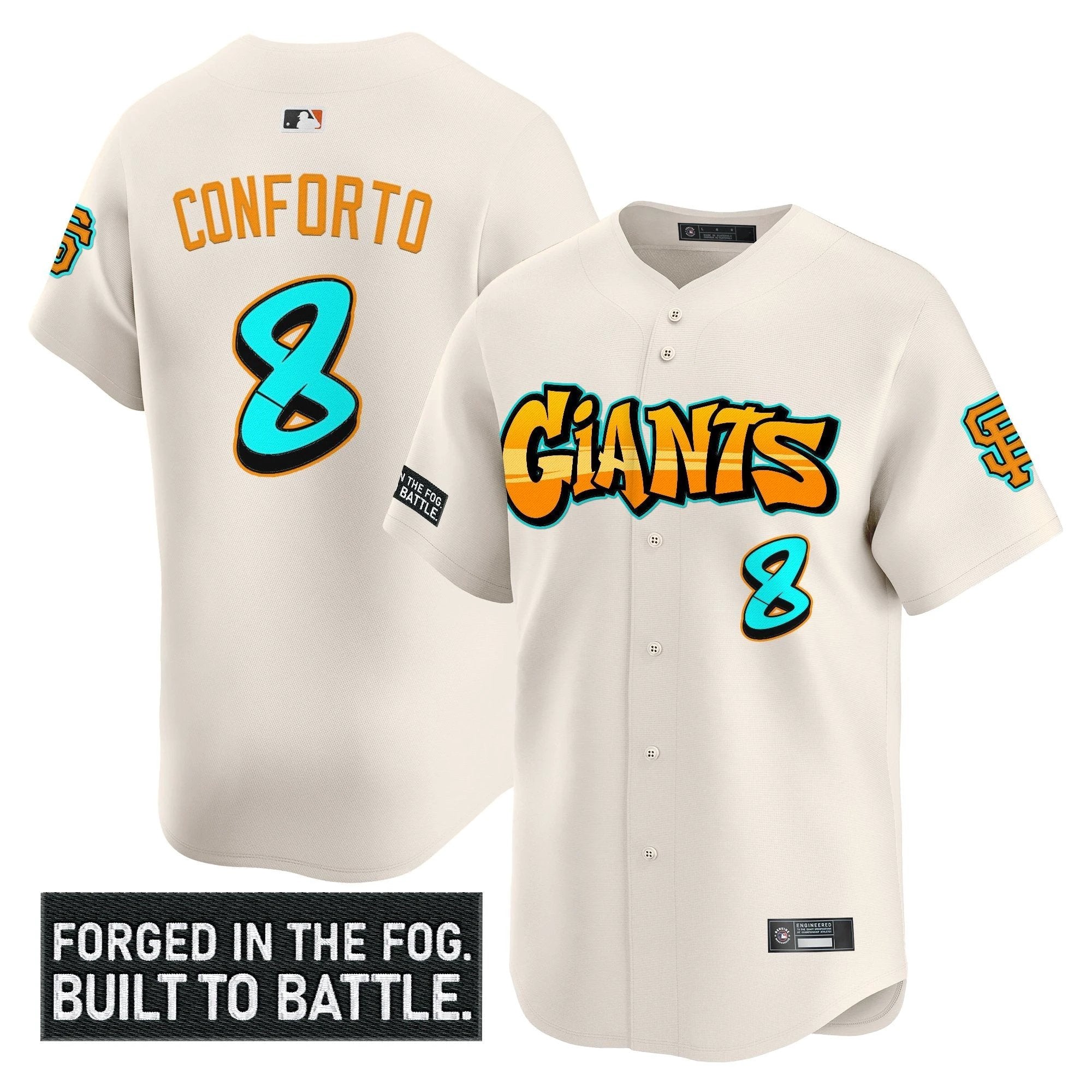 SF 'Graffiti Fog City Drop' Vapor Premier Limited Jersey - All Stitched by San Francisco Giants