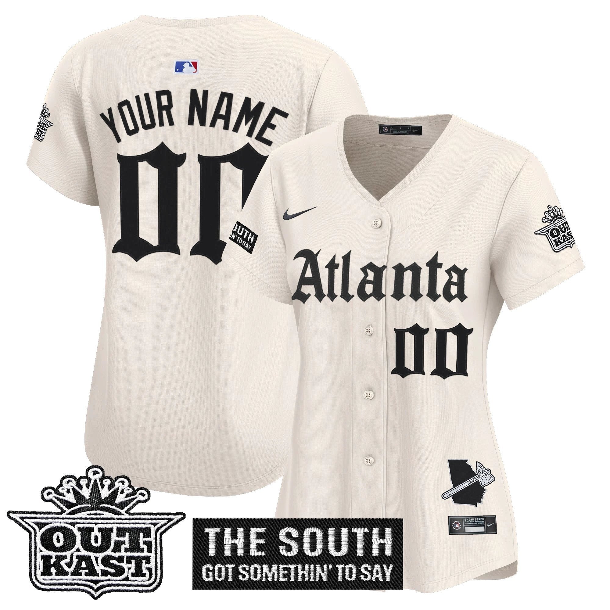 Atlanta Braves 'Gothic South x Outkast Edition' Vapor Premier Limited Custom Jersey - All Stitched by Atlanta Braves