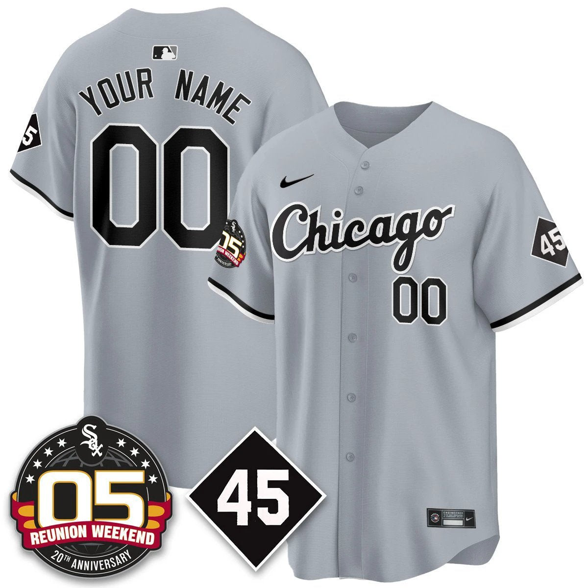 Chicago White Sox Bobby Jenks 2025 Custom Jersey - Reunion Weekend - All Stitched by Chicago White Sox