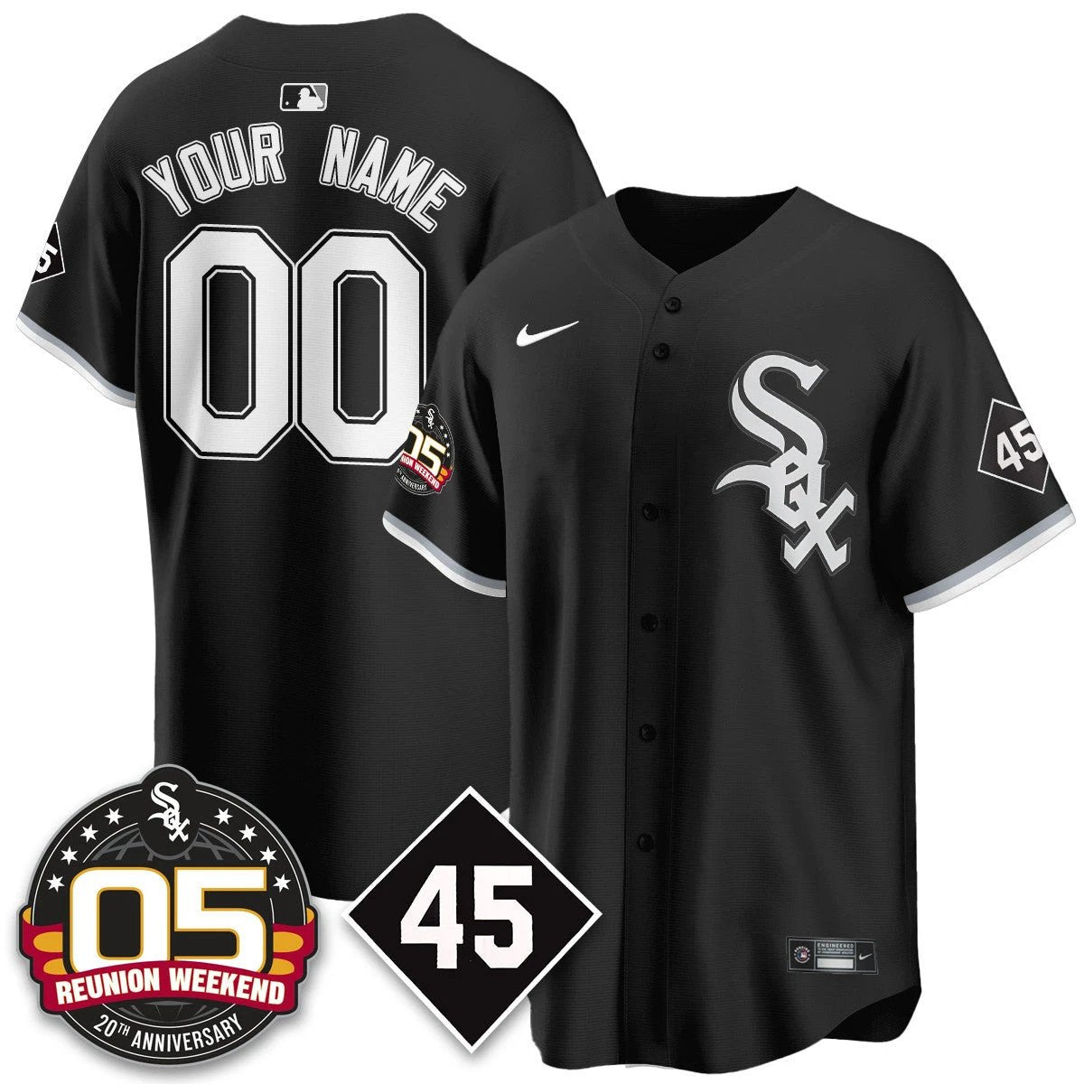 Chicago White Sox Bobby Jenks 2025 Custom Jersey - Reunion Weekend - All Stitched by Chicago White Sox