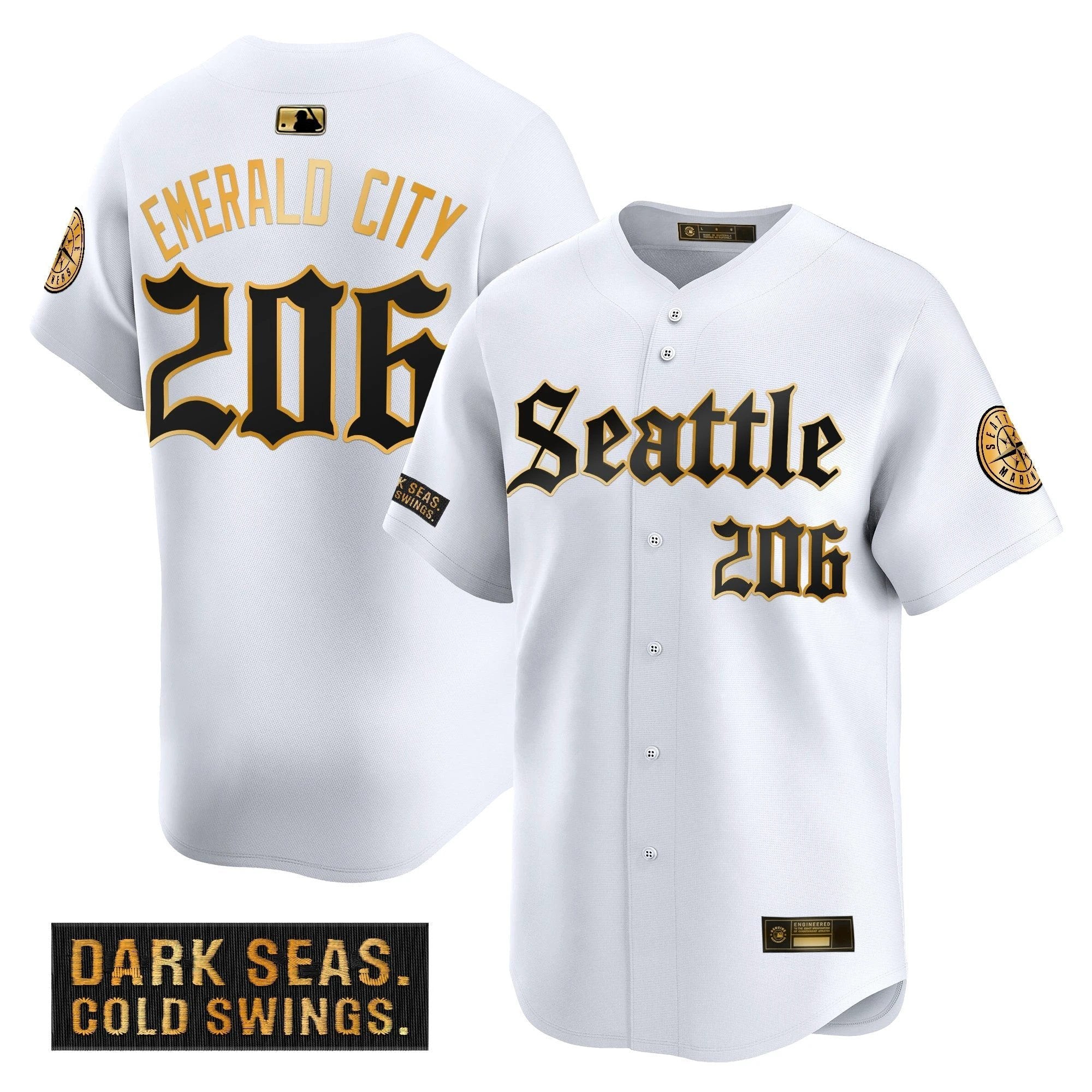 SEA 'Deep Sea Gothic Edition' Gold Vapor Premier Limited Jersey - All Stitched by Magicgearus
