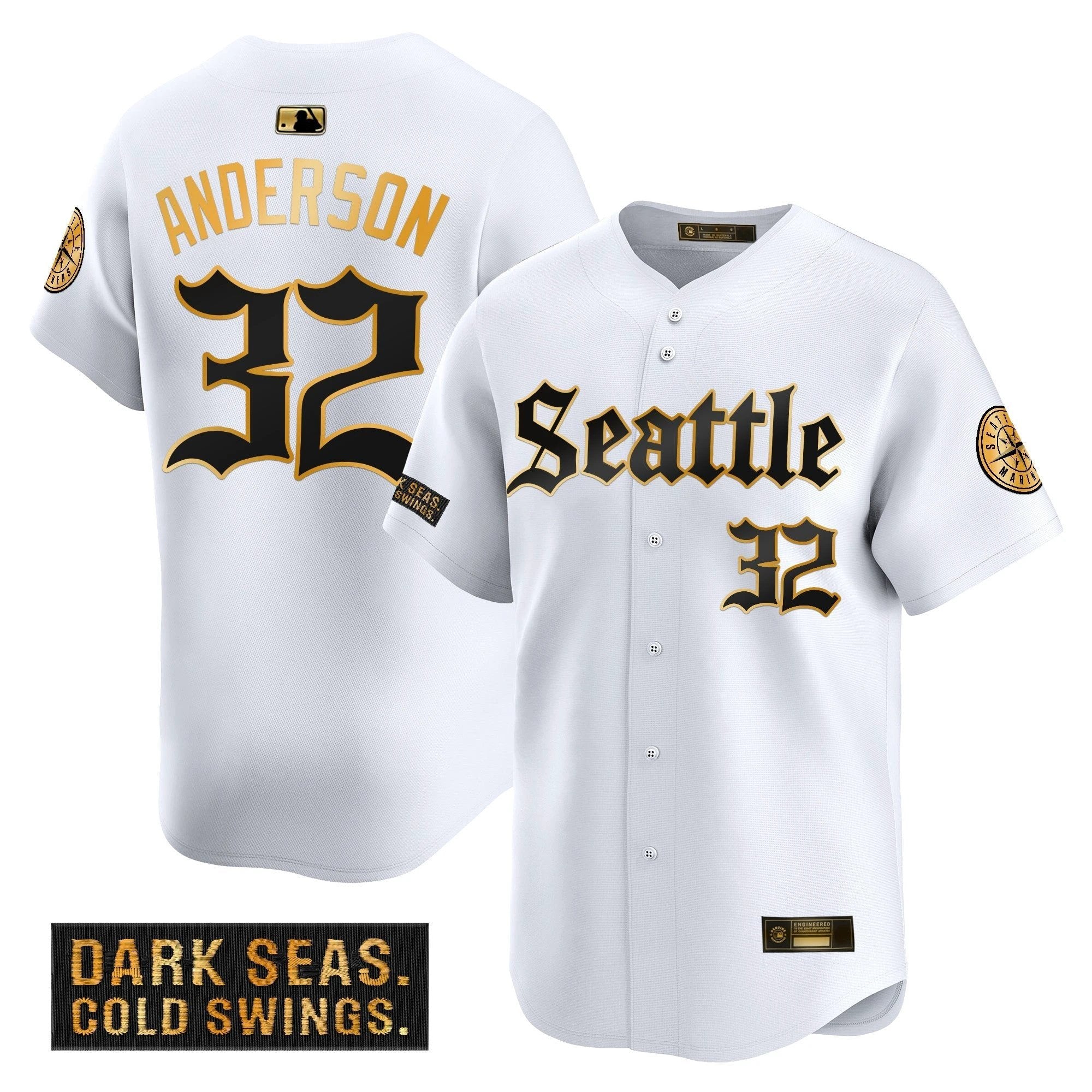 SEA 'Deep Sea Gothic Edition' Gold Vapor Premier Limited Jersey - All Stitched by Magicgearus