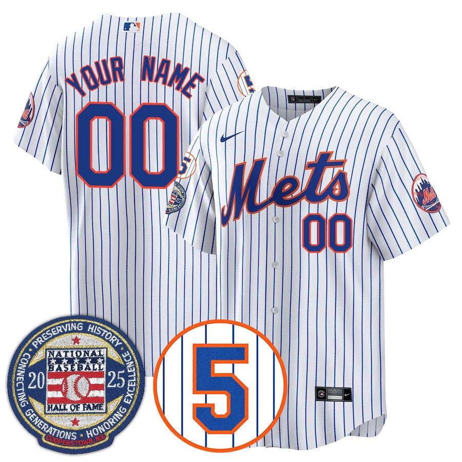 New York Mets Number Retirement & Hall of Fame Gold Custom Jersey - All Stitched by New York Mets