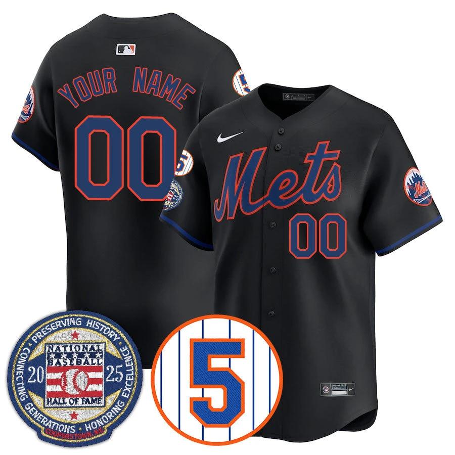 New York Mets Number Retirement & Hall of Fame Gold Custom Jersey - All Stitched by New York Mets