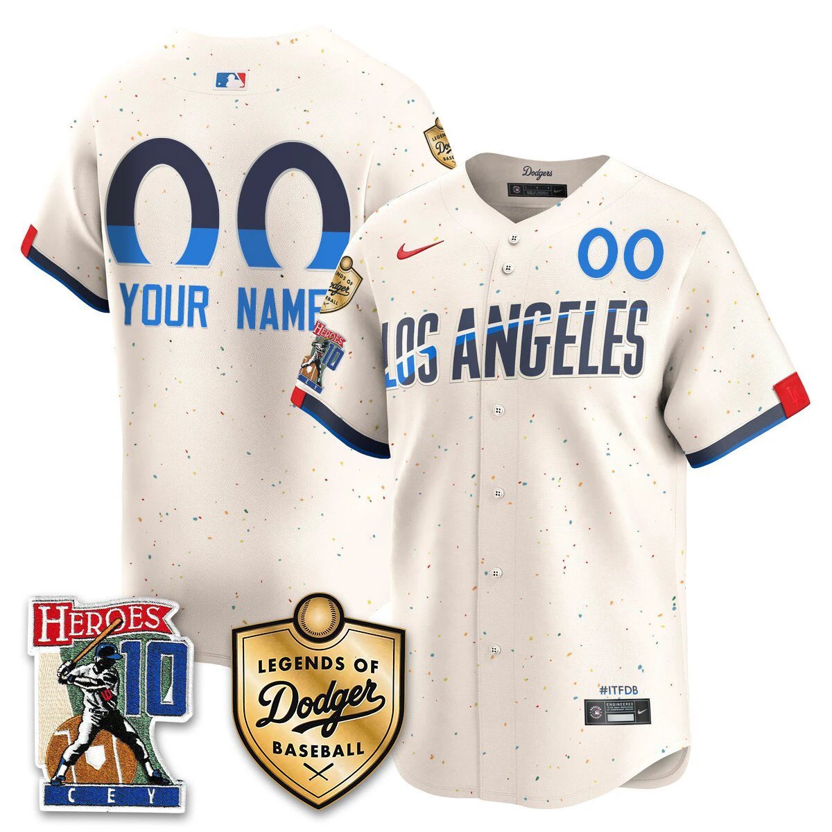 Dodgers Ron Cey "Legends Of Dodgers Baseball" Custom Jersey - All Stitched by Los Angeles Dodgers