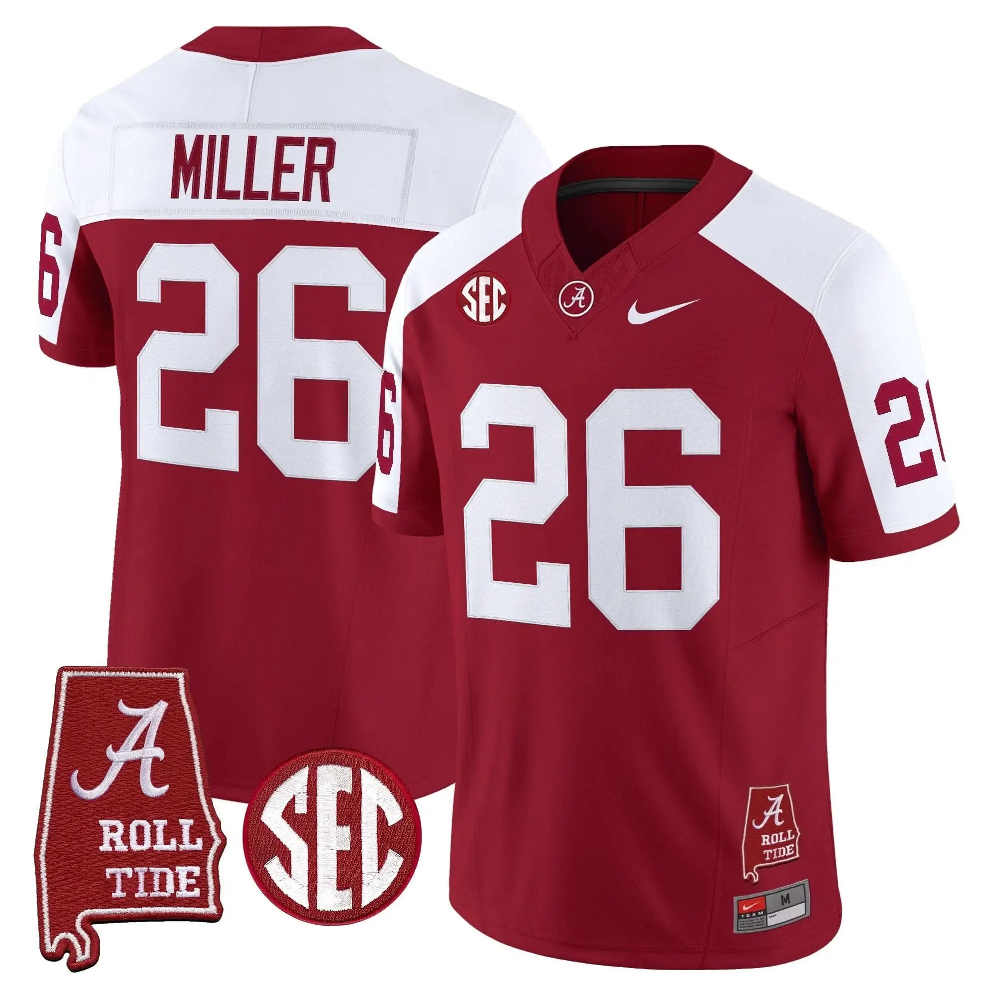 ACT Throwback Vapor Limited Jersey - Alabama Map by Alabama Crimson Tide