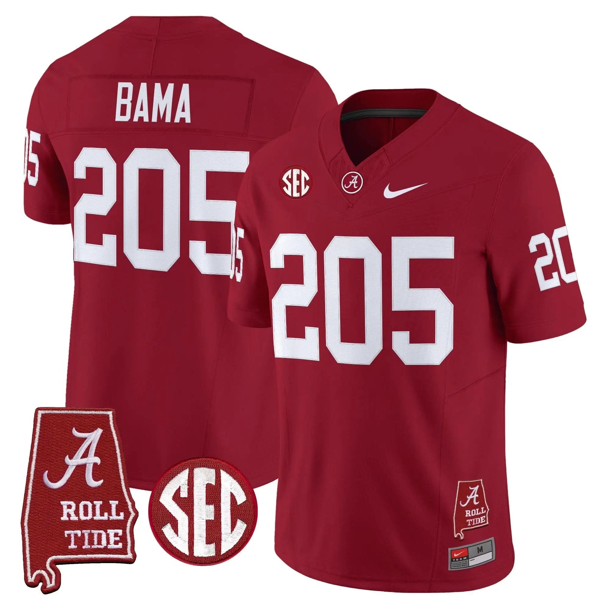 ACT Throwback Vapor Limited Jersey - Alabama Map by Alabama Crimson Tide
