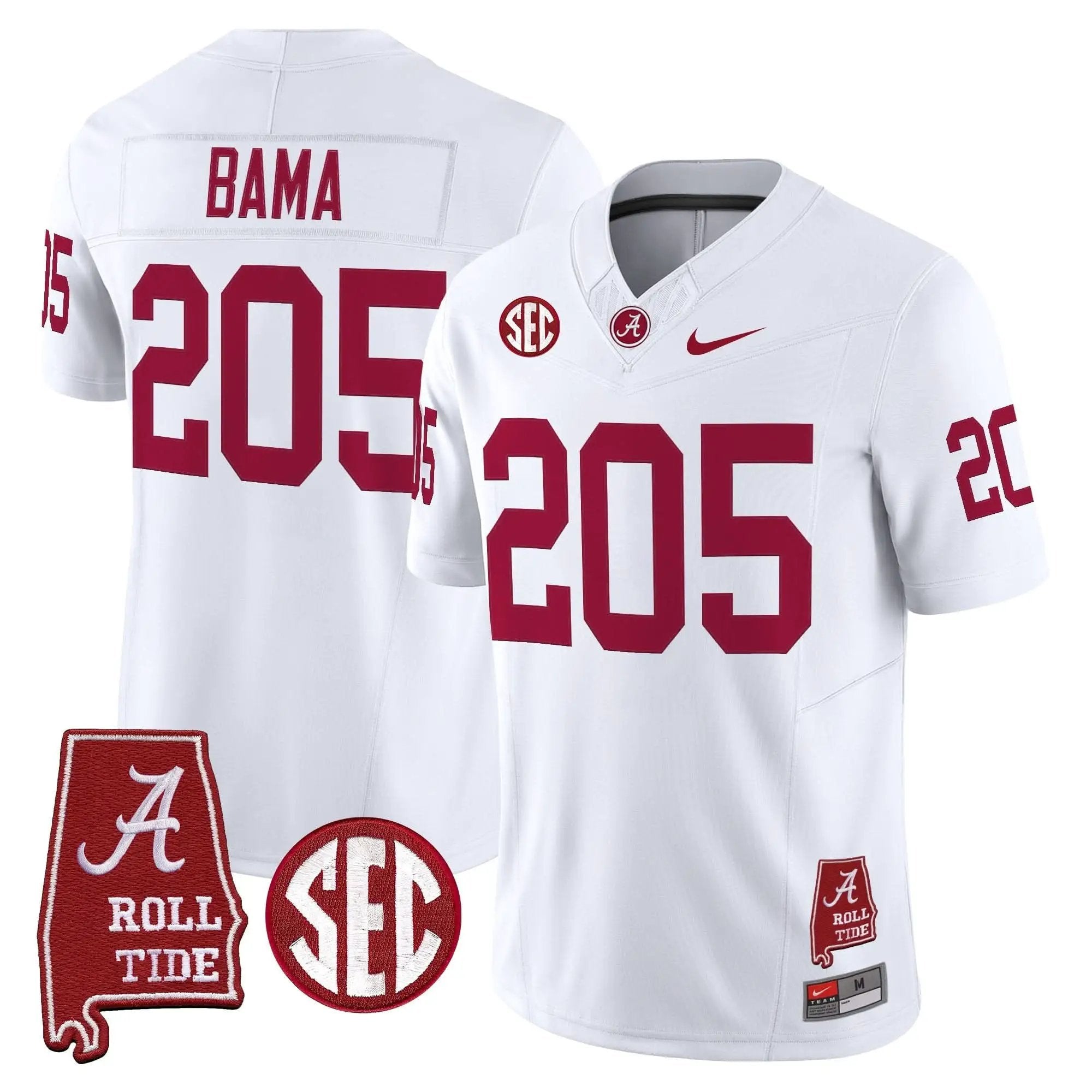 ACT Throwback Vapor Limited Jersey - Alabama Map by Alabama Crimson Tide