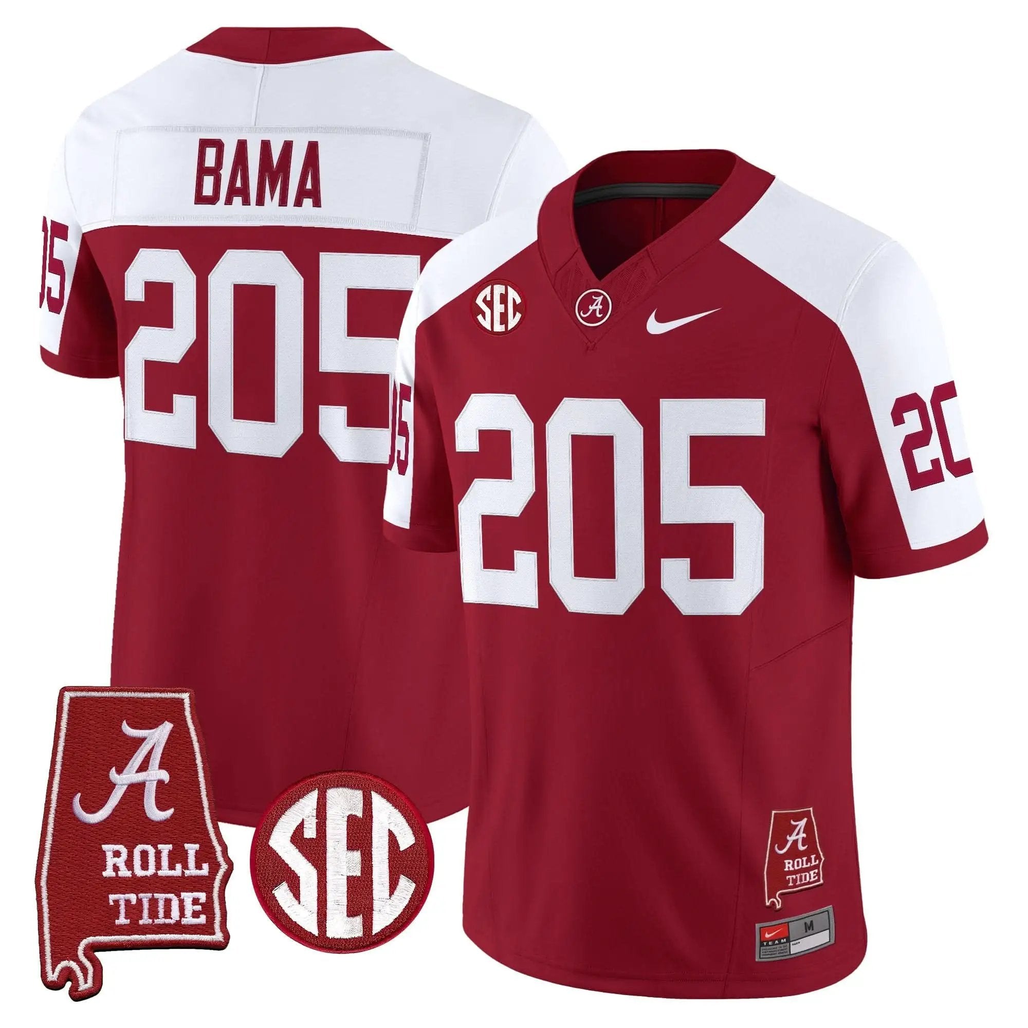 ACT Throwback Vapor Limited Jersey - Alabama Map by Alabama Crimson Tide