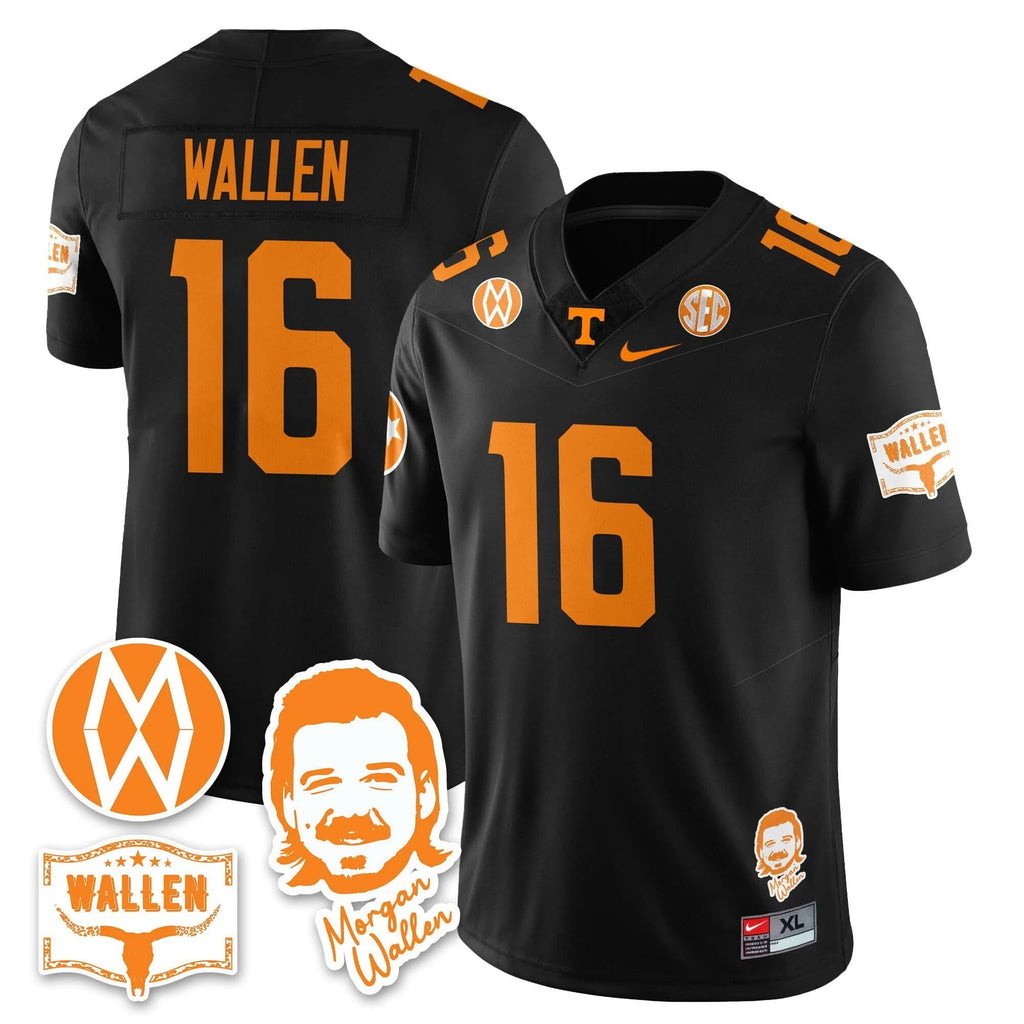 Tennessee Volunteers Morgan Wallen 2025 Jersey - All Stitched by Tennessee Volunteers