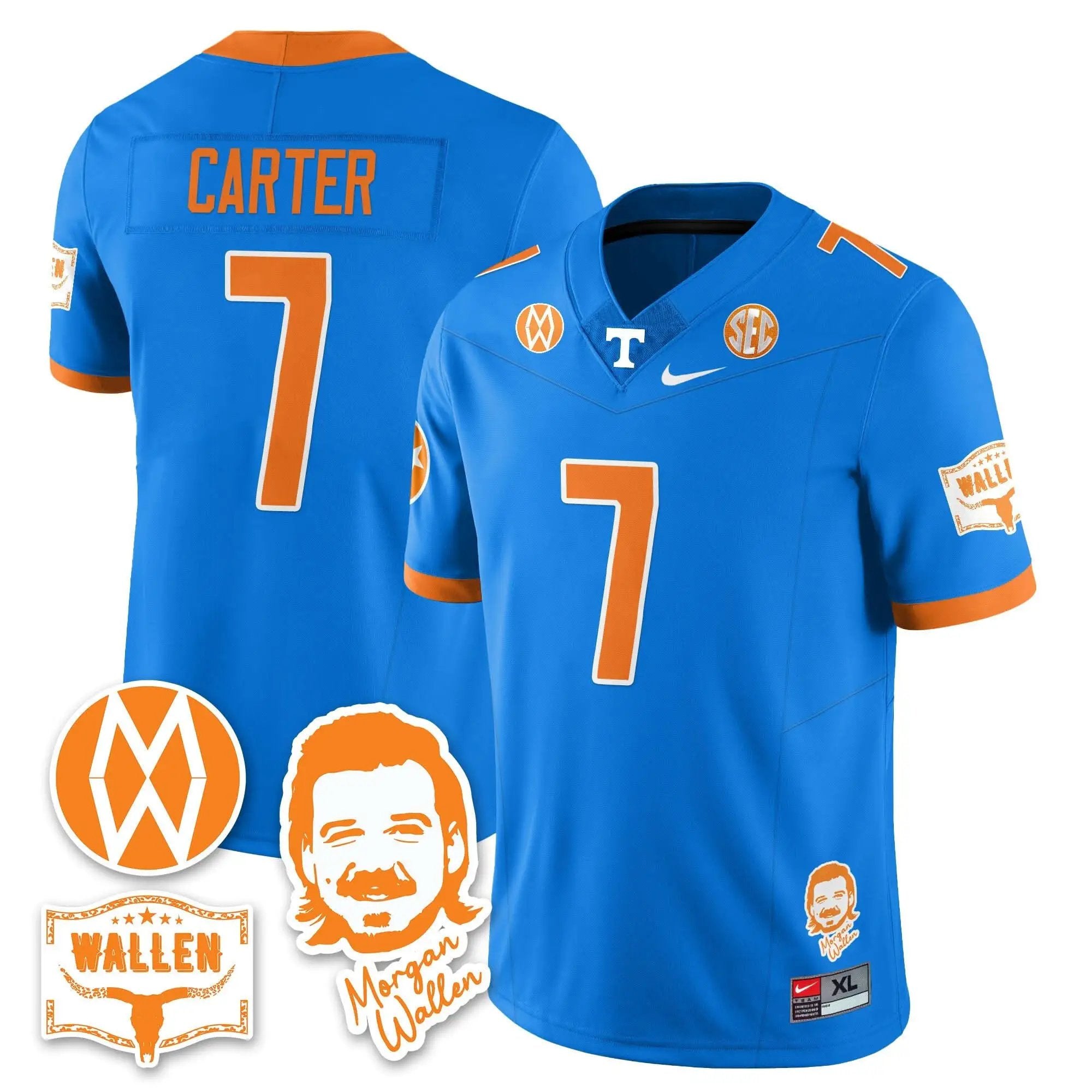 TV Morgan Wallen 2025 Jersey by Tennessee Volunteers