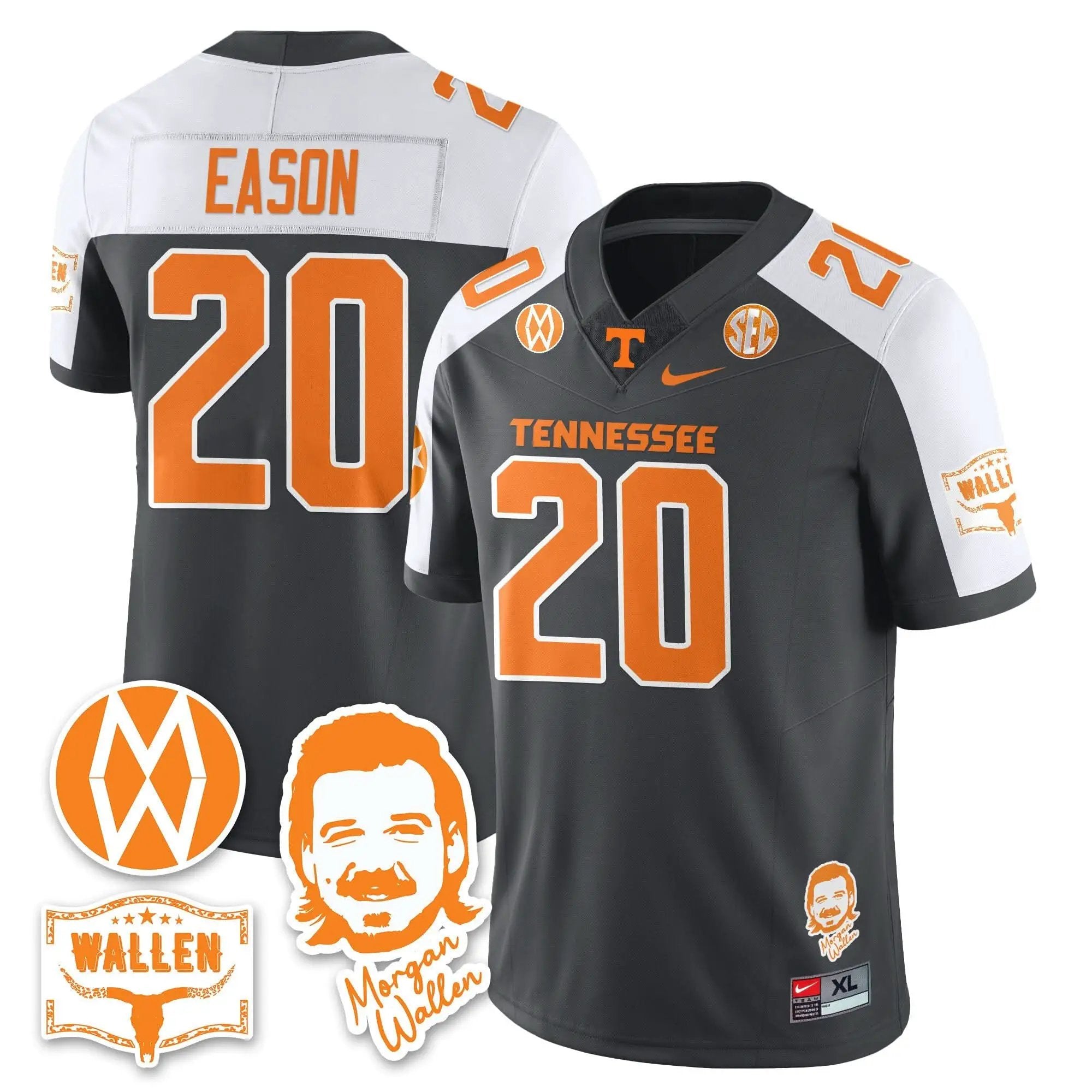 TV Morgan Wallen 2025 Jersey by Tennessee Volunteers