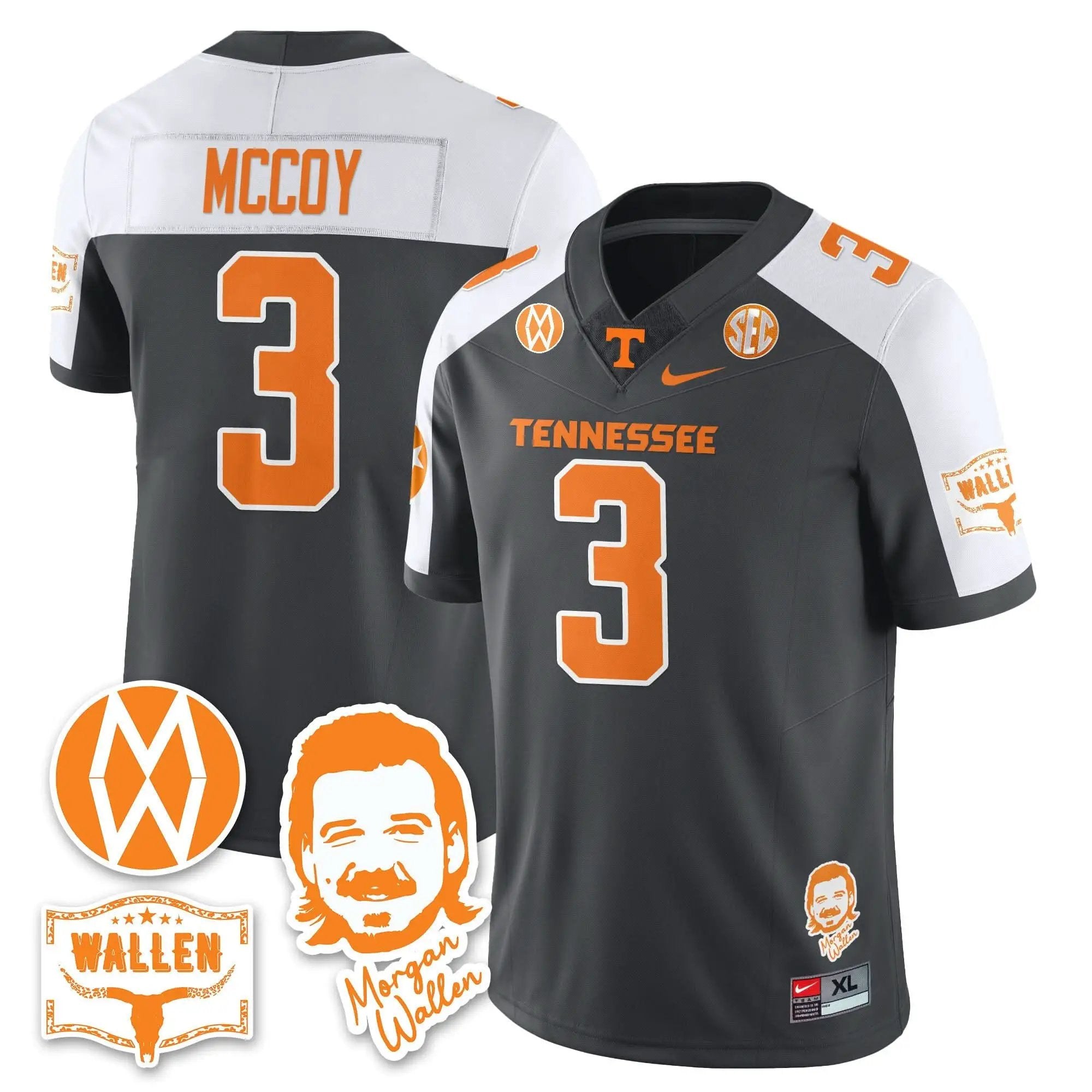 TV Morgan Wallen 2025 Jersey by Tennessee Volunteers