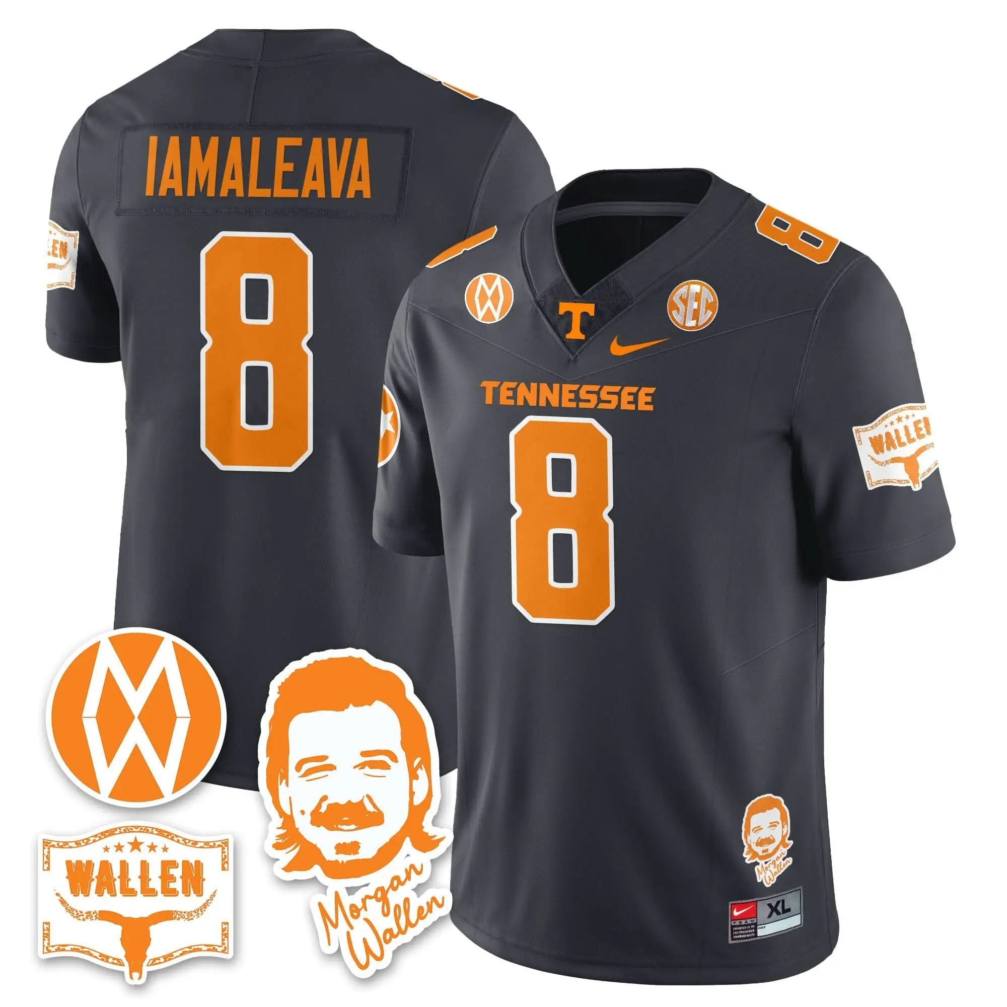 TV Morgan Wallen 2025 Jersey by Tennessee Volunteers