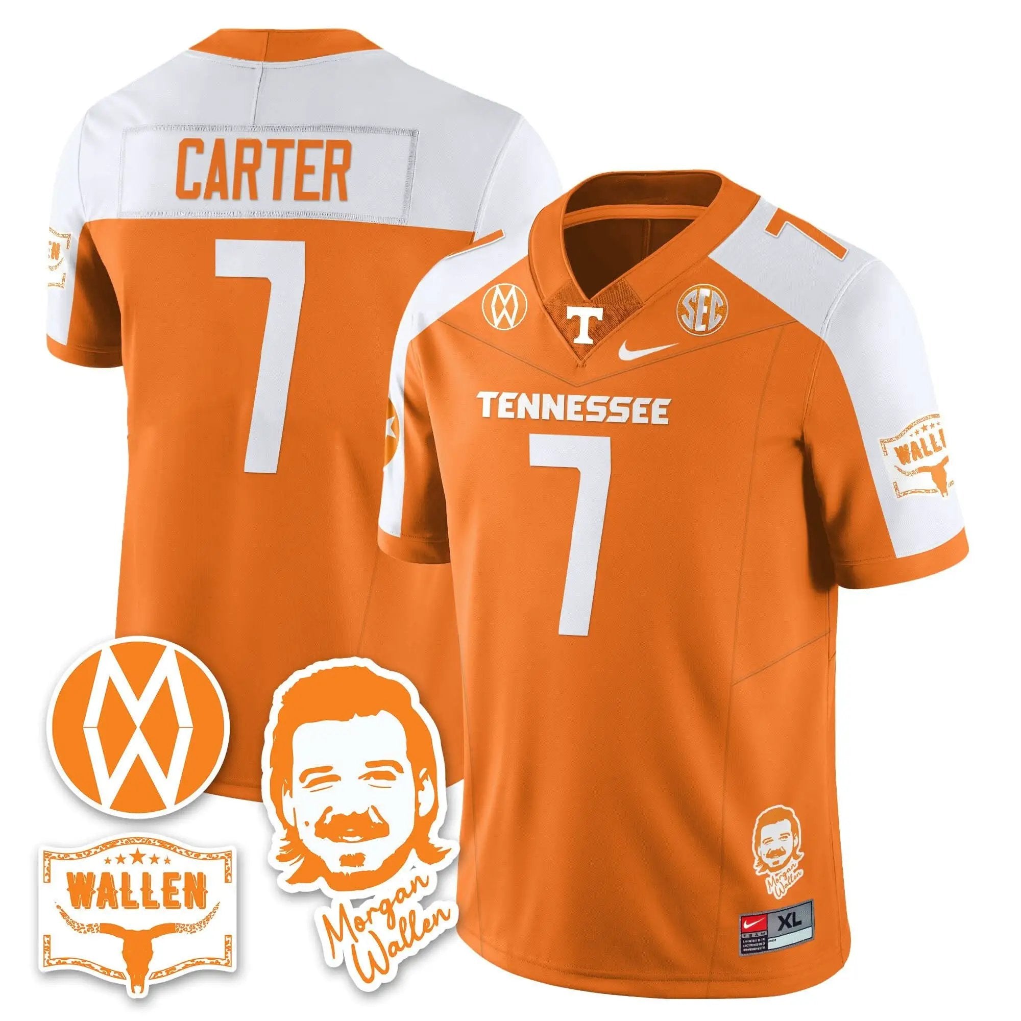 TV Morgan Wallen 2025 Jersey by Tennessee Volunteers