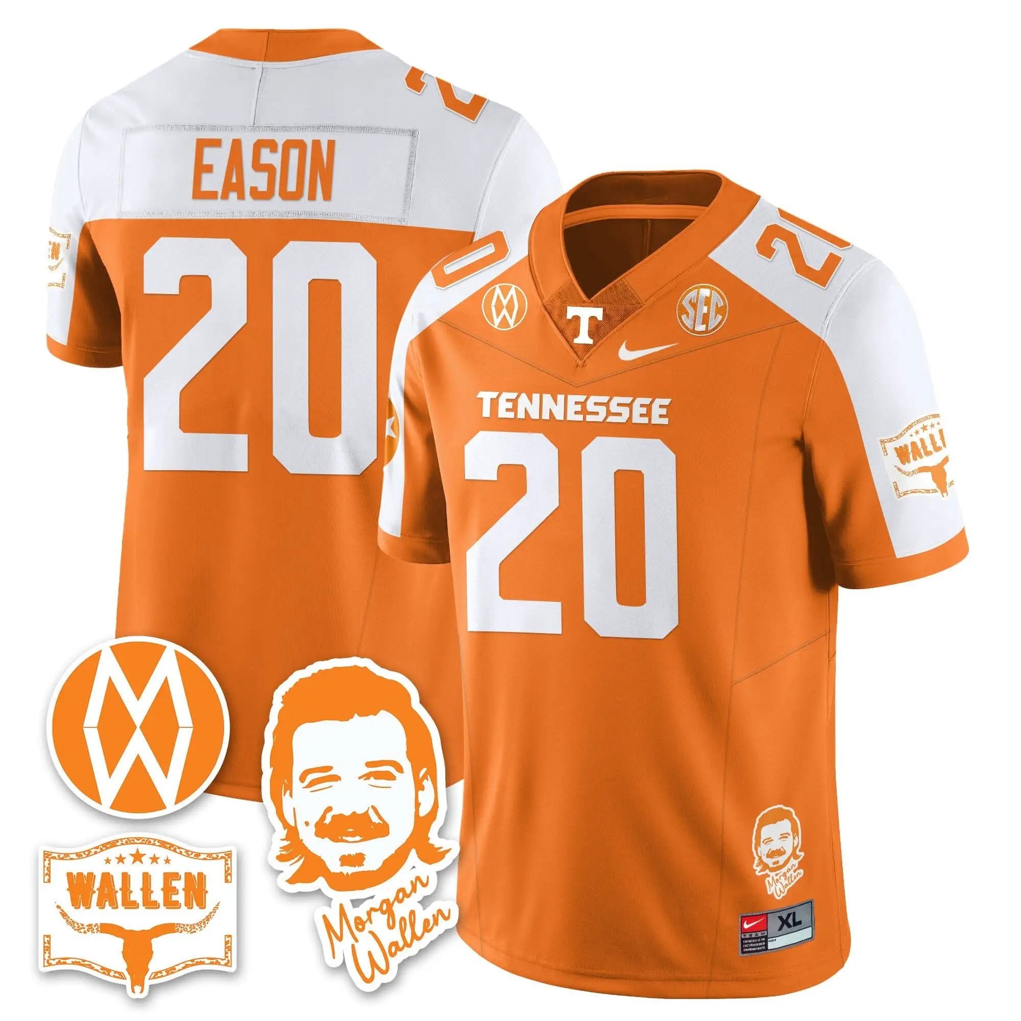 TV Morgan Wallen 2025 Jersey by Tennessee Volunteers