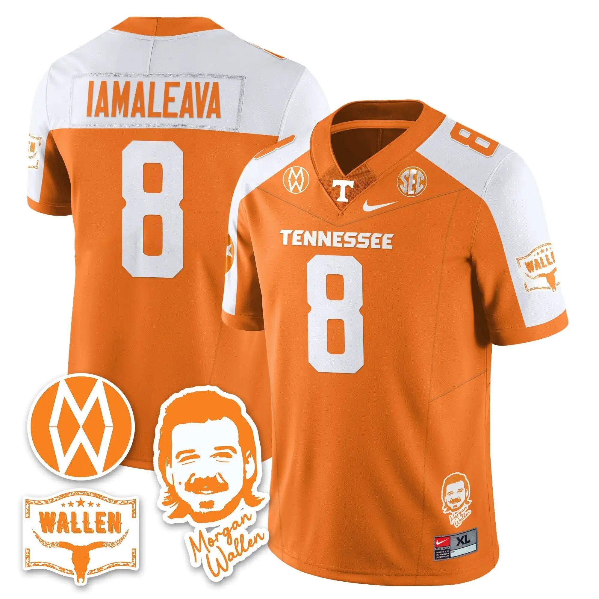 TV Morgan Wallen 2025 Jersey by Tennessee Volunteers