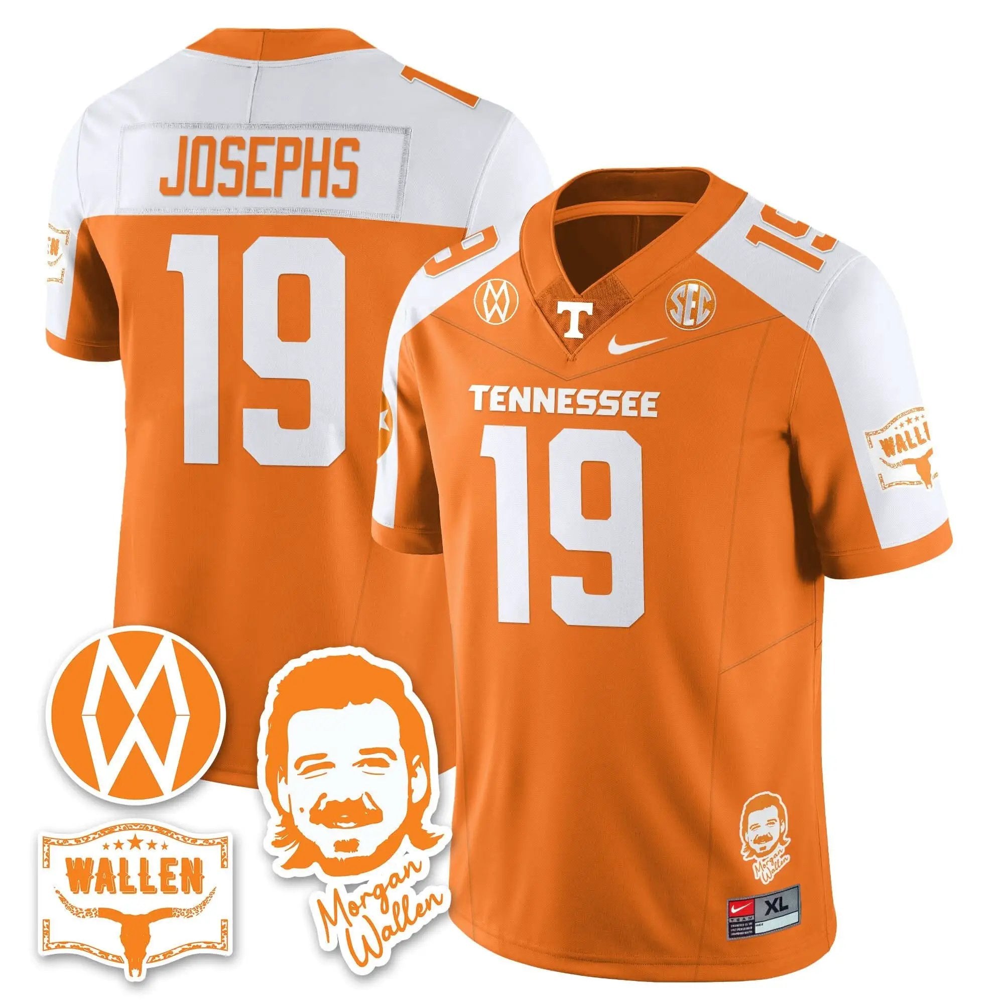 TV Morgan Wallen 2025 Jersey by Tennessee Volunteers