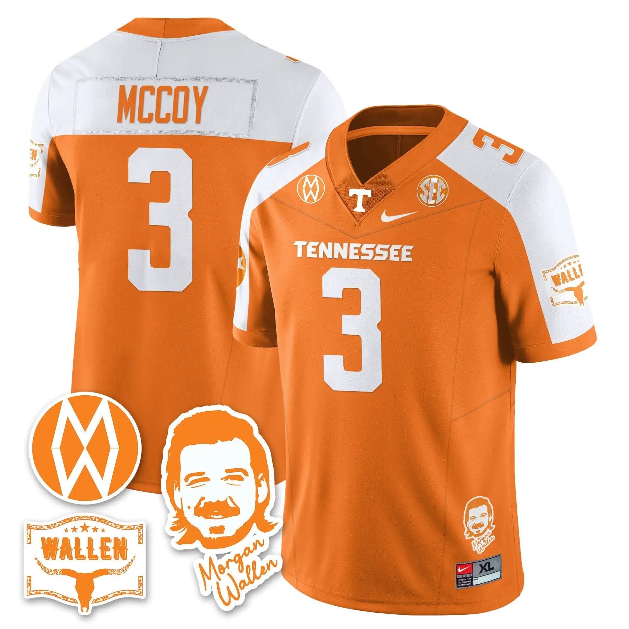 TV Morgan Wallen 2025 Jersey by Tennessee Volunteers