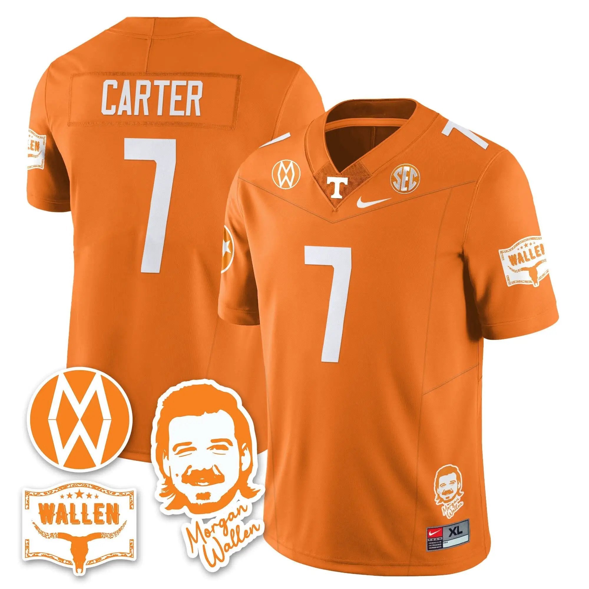 TV Morgan Wallen 2025 Jersey by Tennessee Volunteers