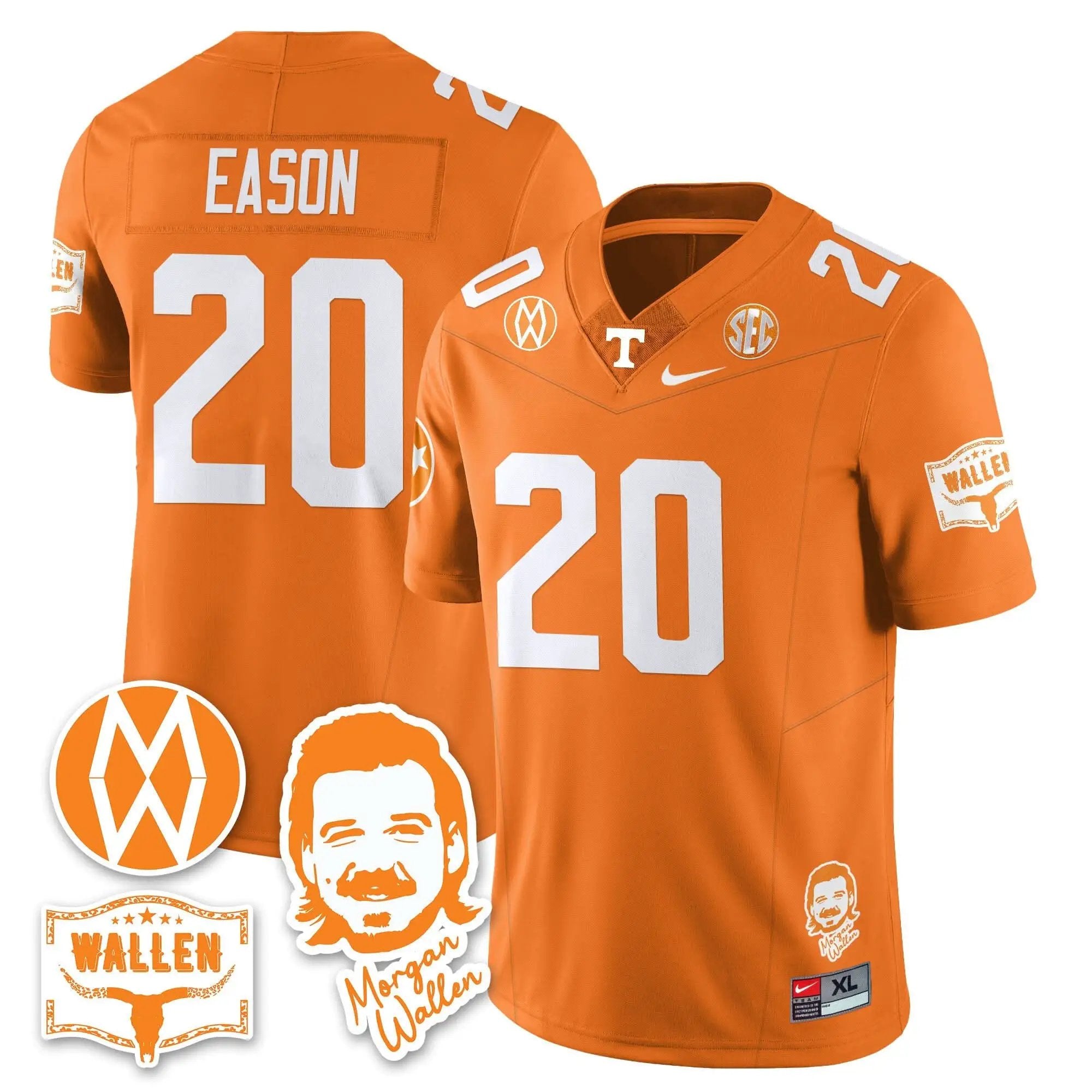 TV Morgan Wallen 2025 Jersey by Tennessee Volunteers
