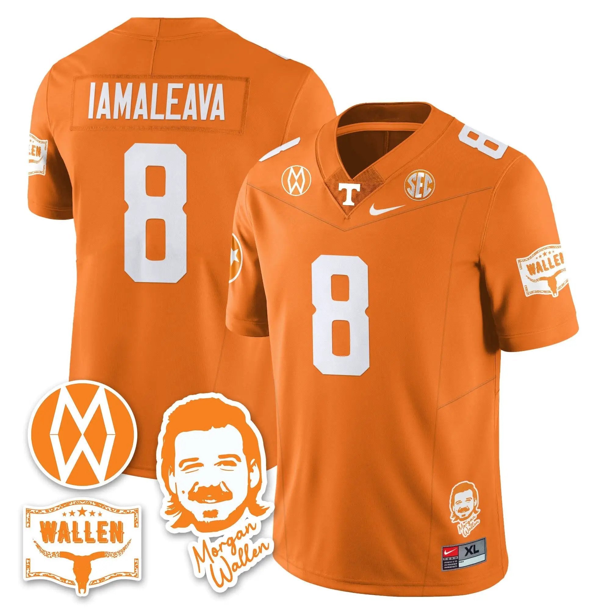 TV Morgan Wallen 2025 Jersey by Tennessee Volunteers