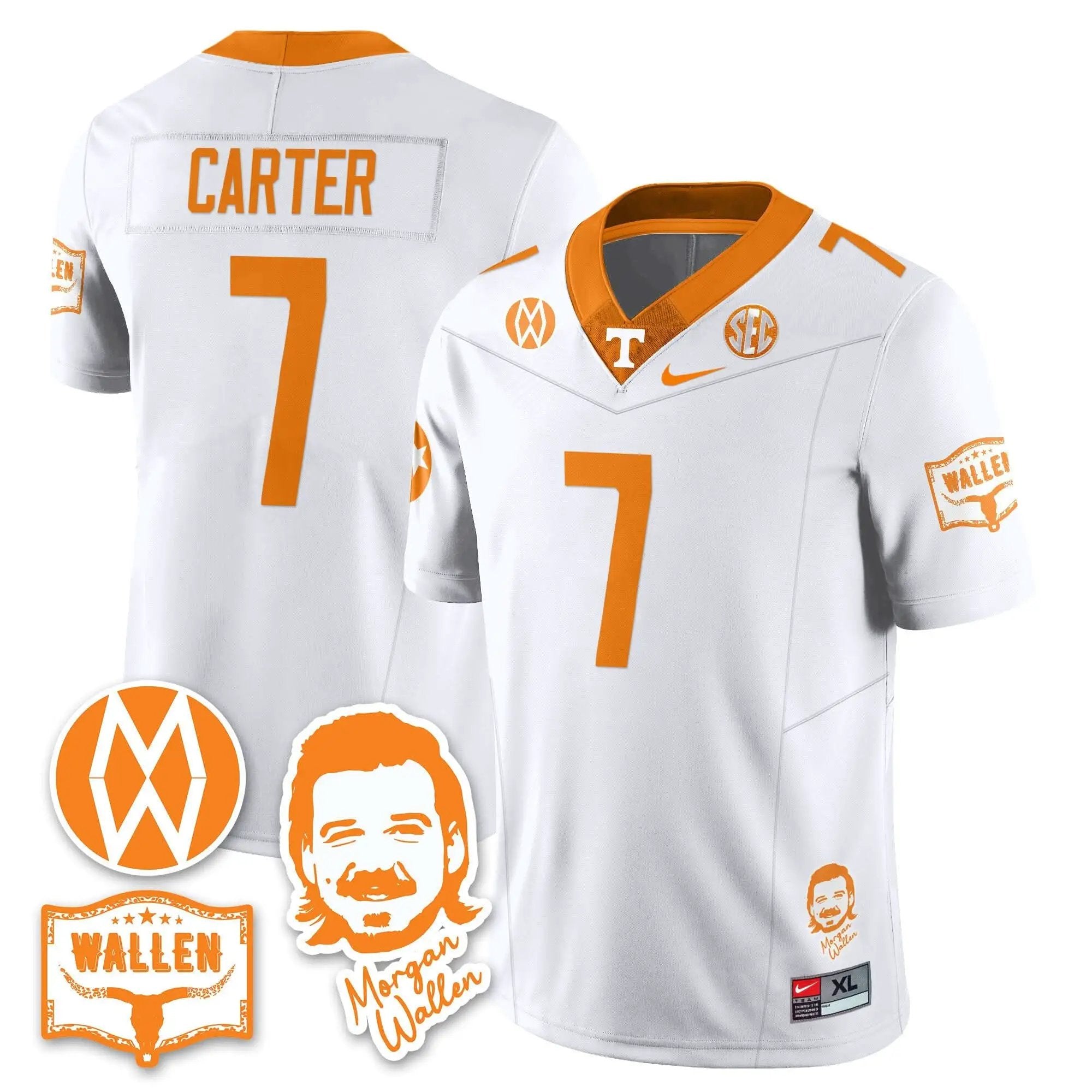 TV Morgan Wallen 2025 Jersey by Tennessee Volunteers