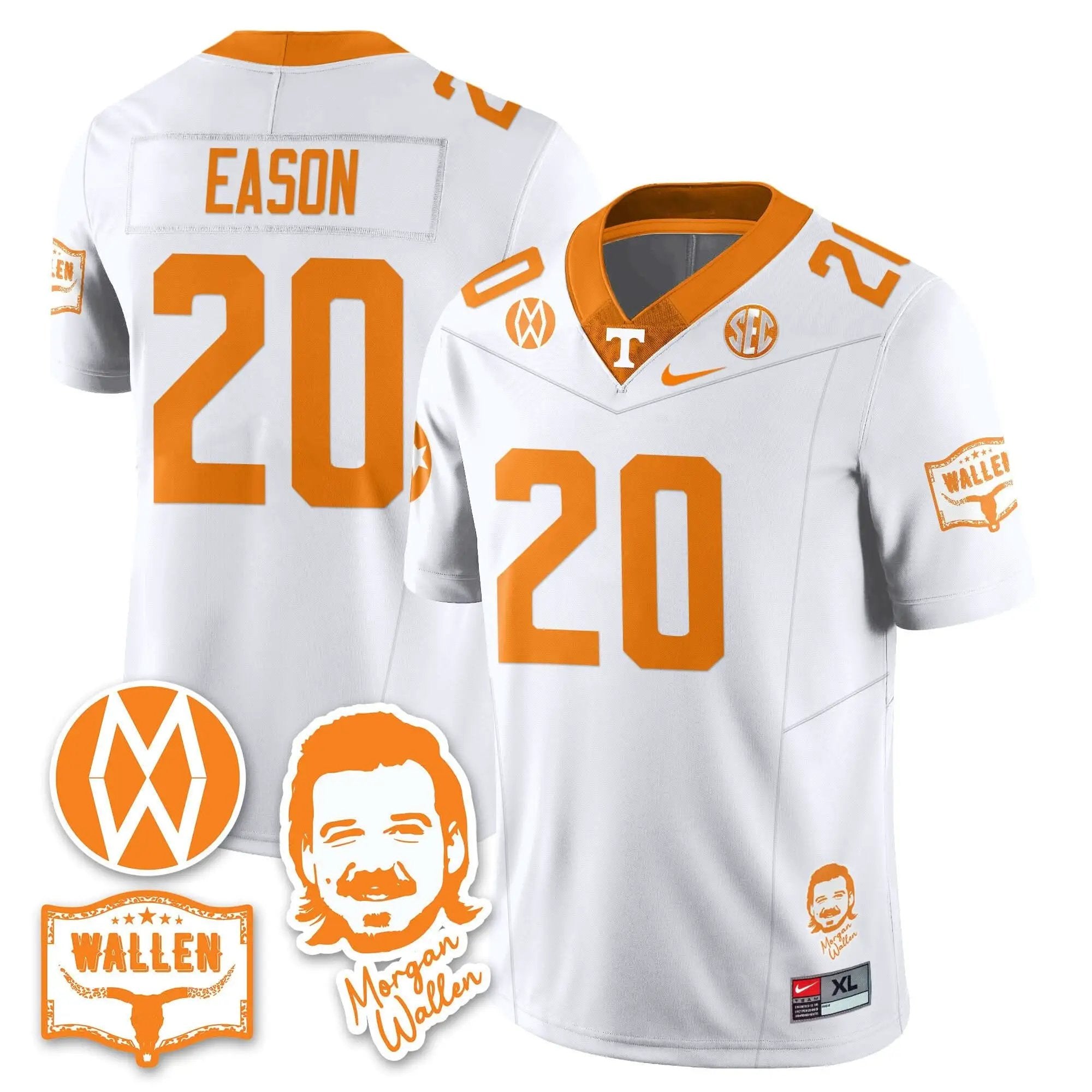TV Morgan Wallen 2025 Jersey by Tennessee Volunteers