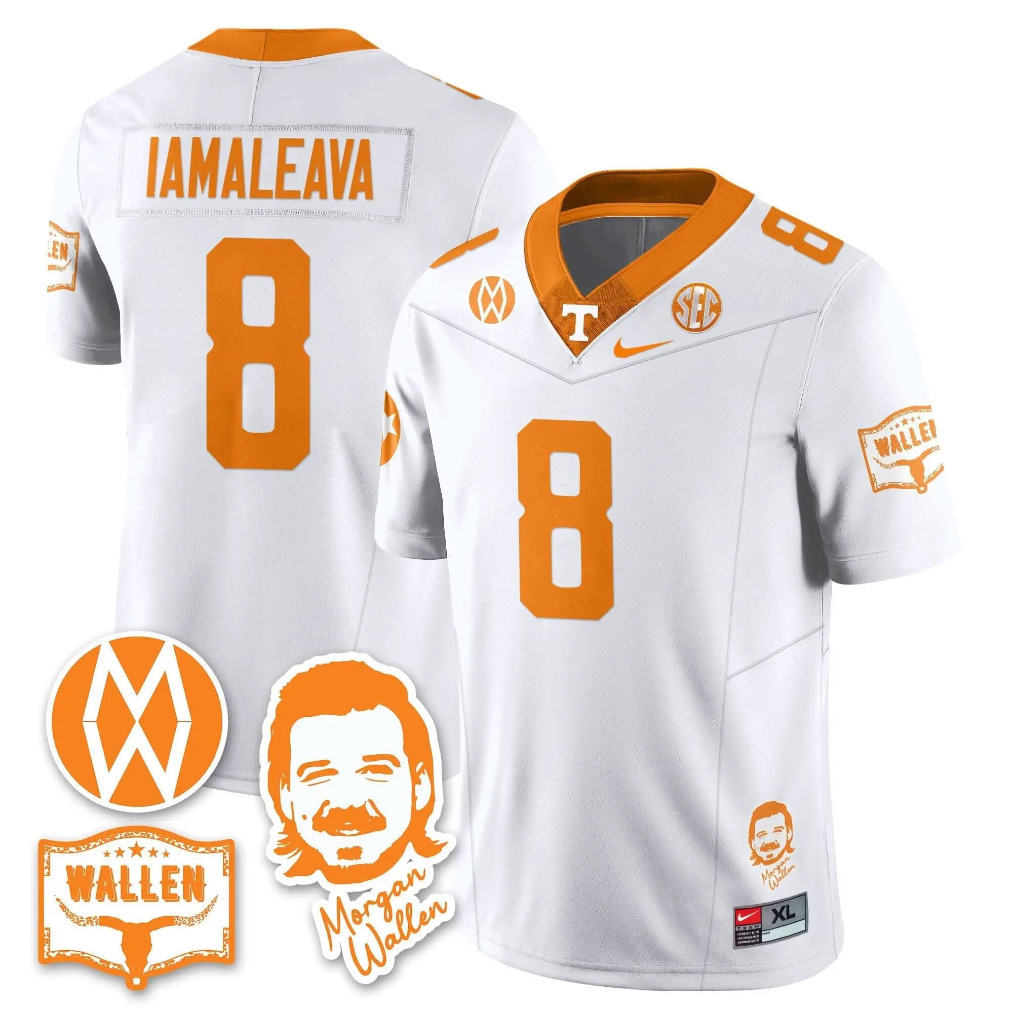 TV Morgan Wallen 2025 Jersey by Tennessee Volunteers