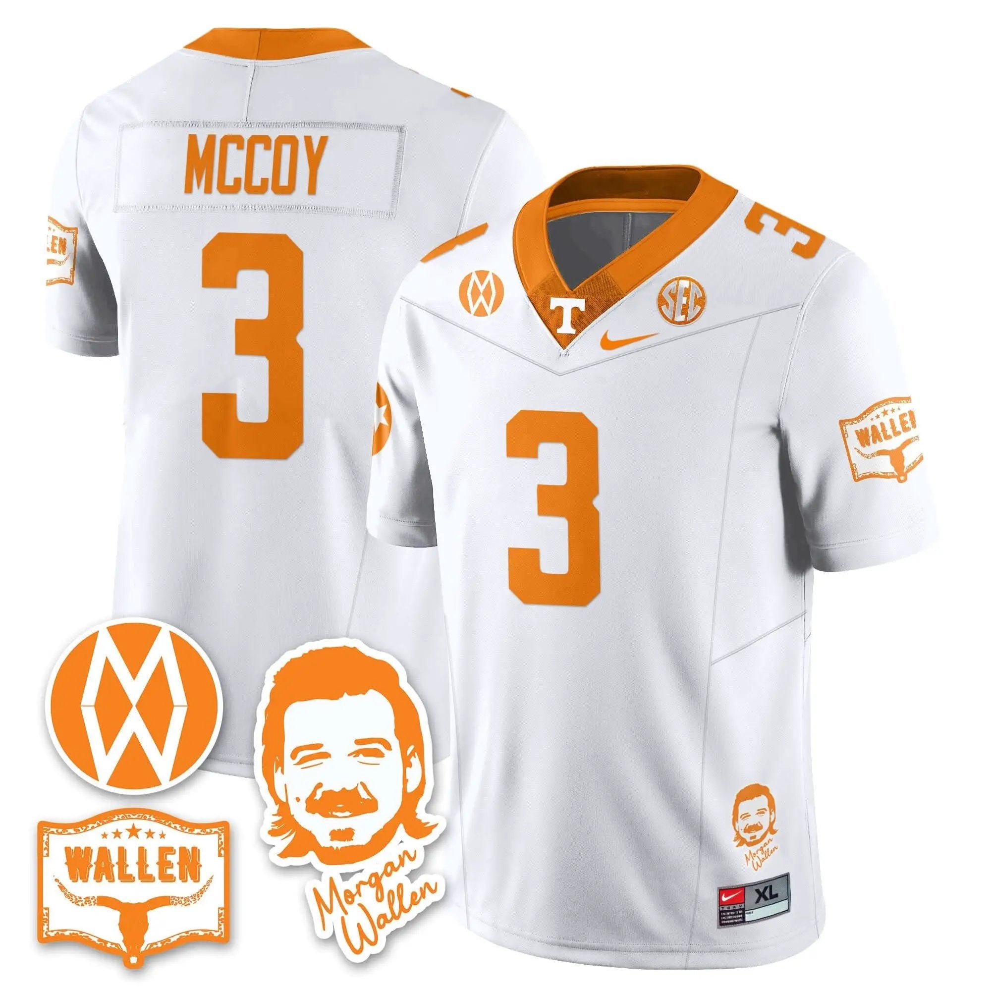 TV Morgan Wallen 2025 Jersey by Tennessee Volunteers