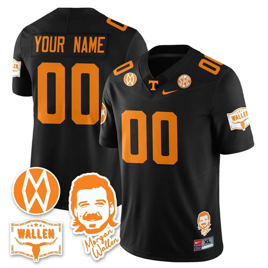 Custom Tennessee Volunteers Jersey Name, Number Morgan Wallen 2025 All Stitched by Tennessee Volunteers