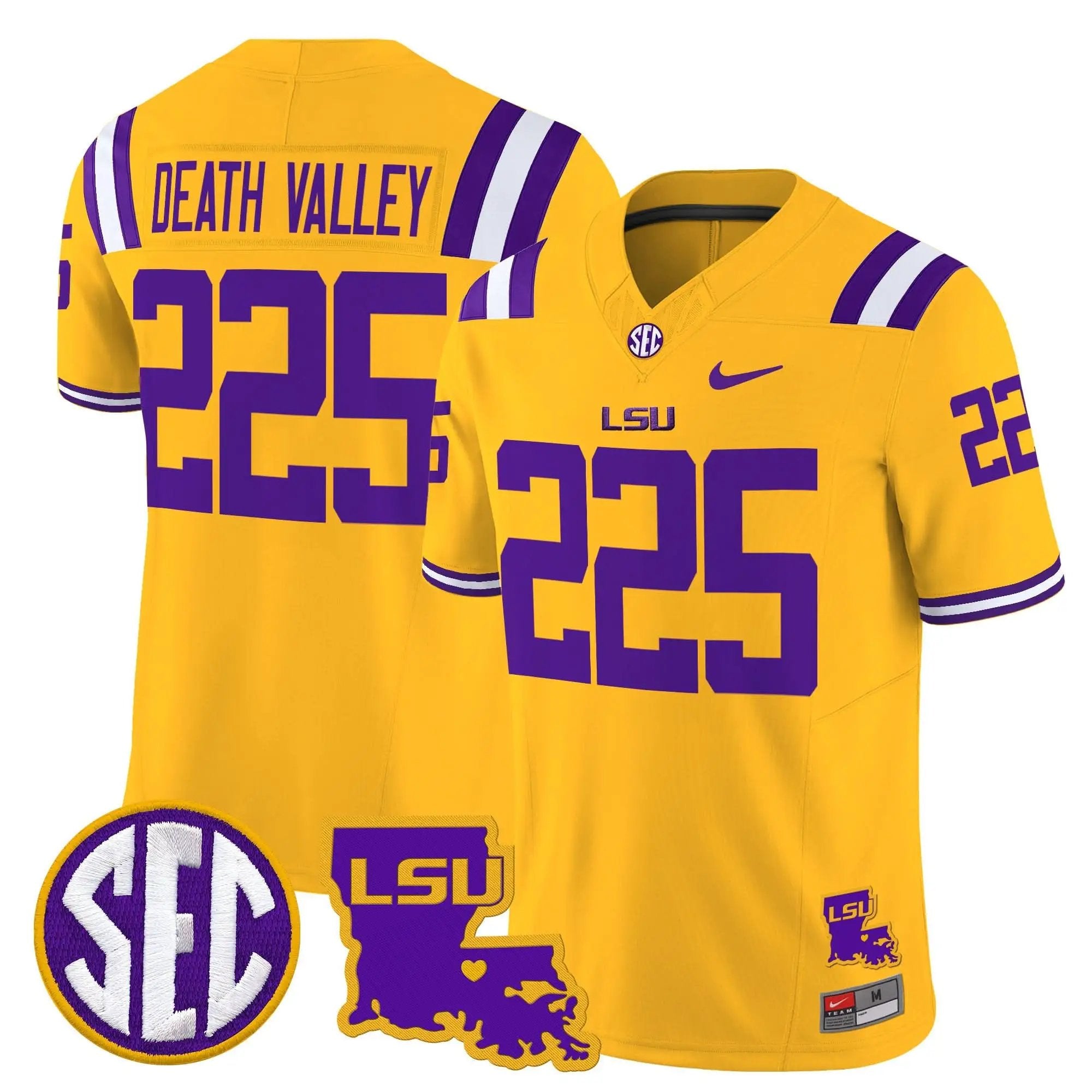 LSU 2025 Louisiana Patch Vapor Limited Jersey by LSU Tigers