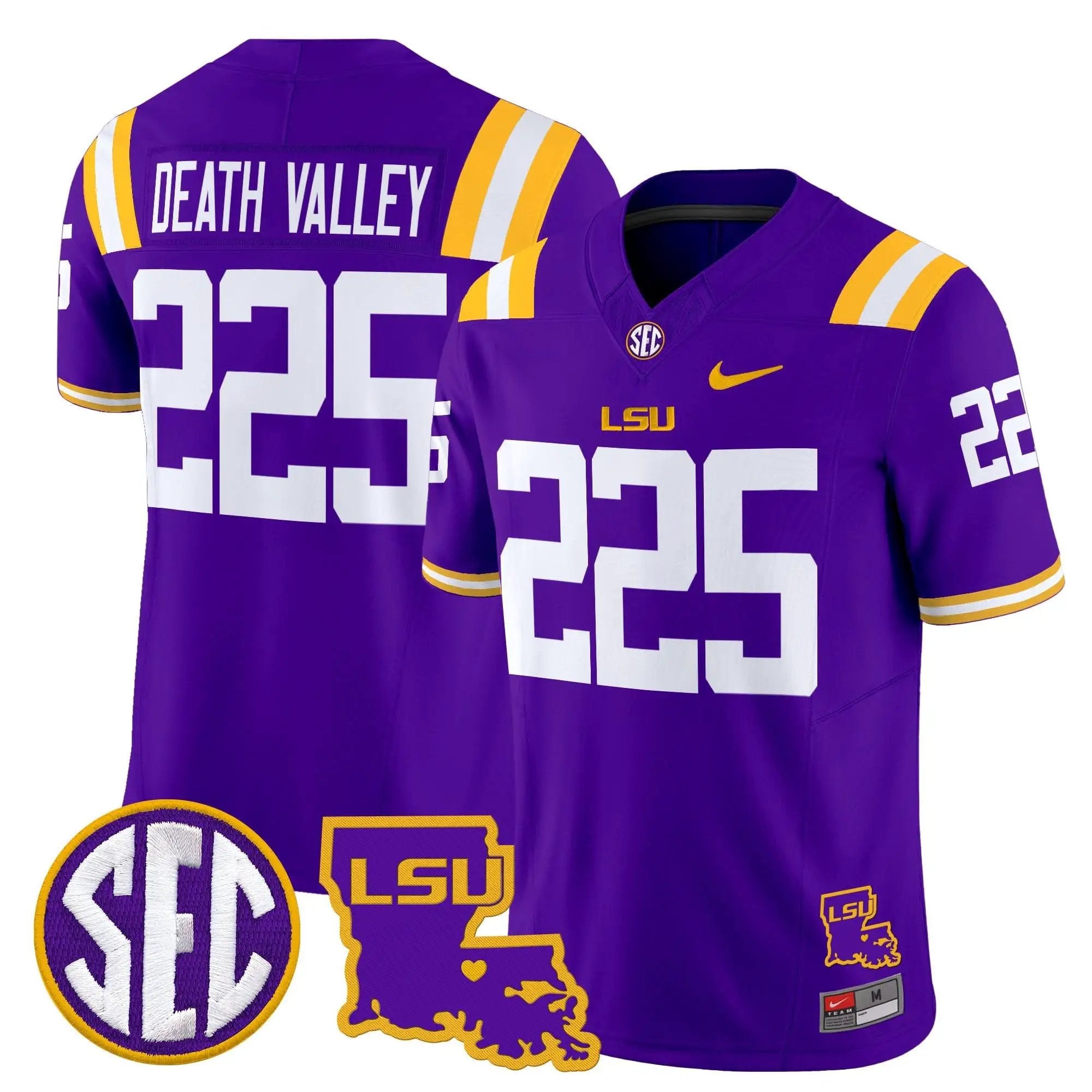 LSU 2025 Louisiana Patch Vapor Limited Jersey by LSU Tigers