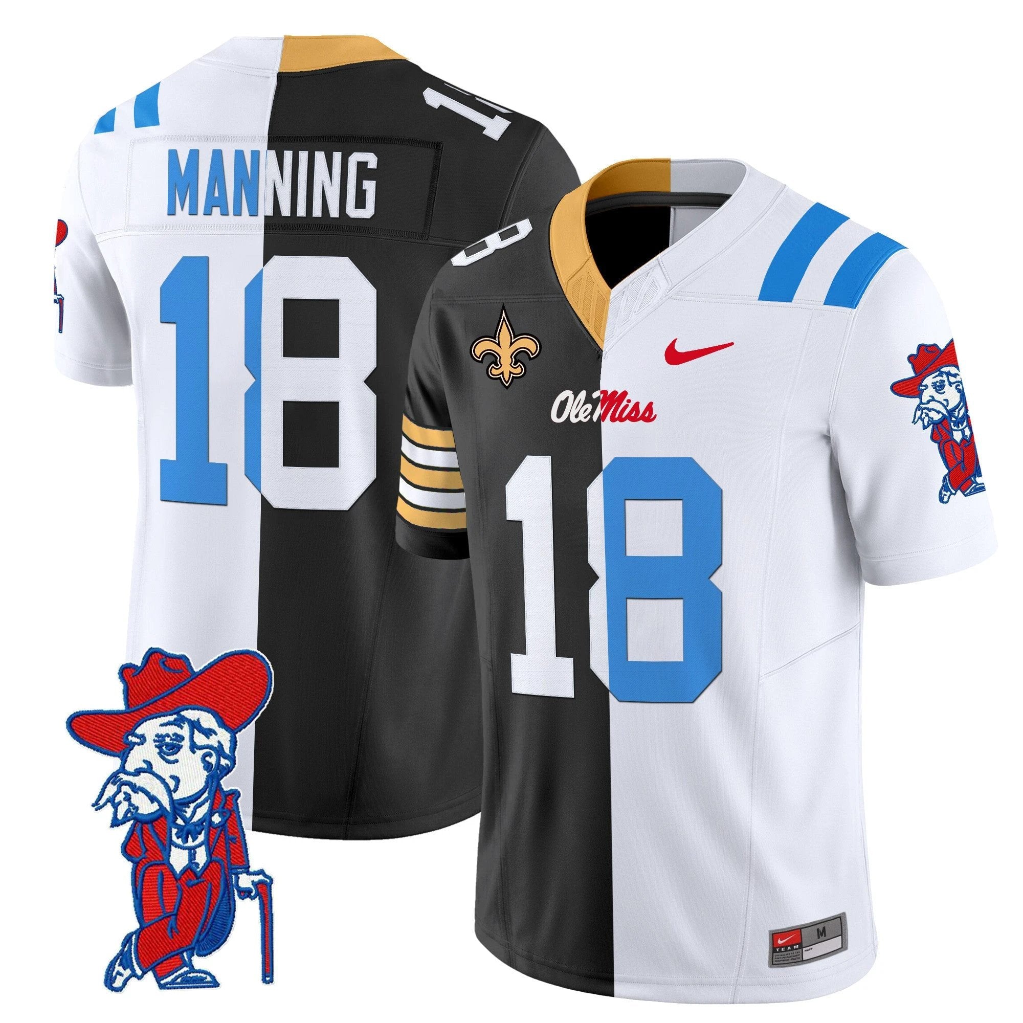 Ole Miss Rebels Split Vapor Limited Jersey - All Stitched by bustlight
