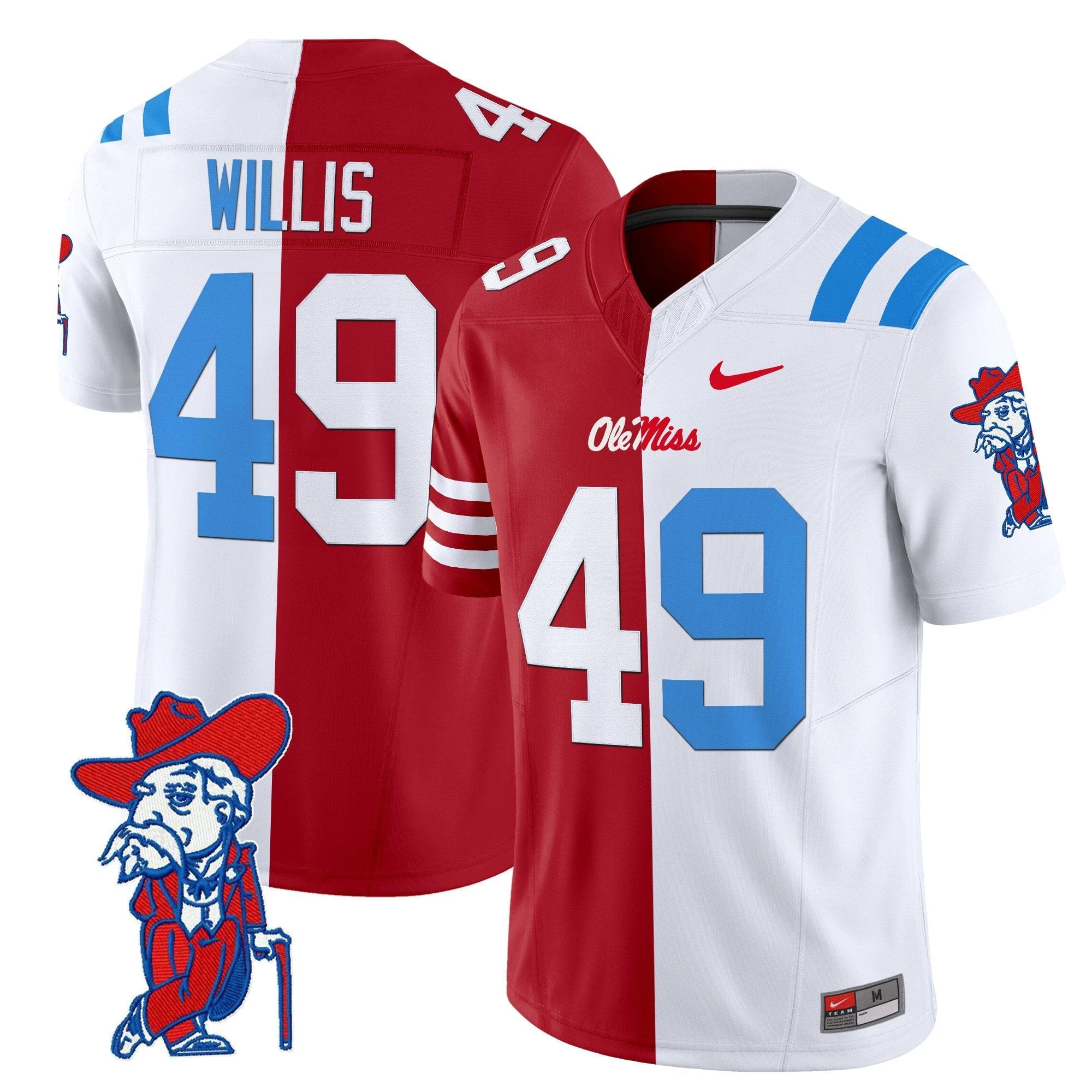 Ole Miss Rebels Split Vapor Limited Jersey - All Stitched by bustlight