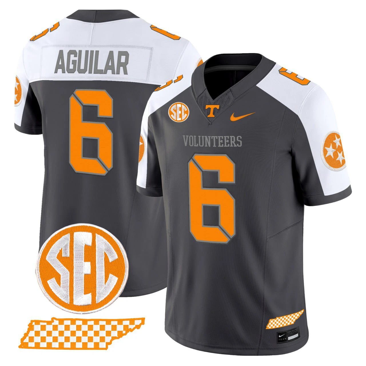 Tennessee Volunteers 2025 'Smokey Grey Series' Vapor Limited Jersey V2 - All Stitched by Tennessee Volunteers