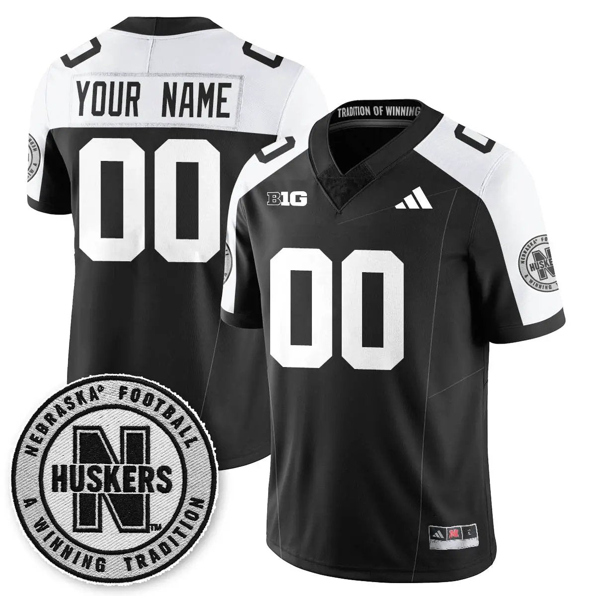 Custom Nebraska Football 2025 "Blackout" Jersey by Nebraska Cornhuskers