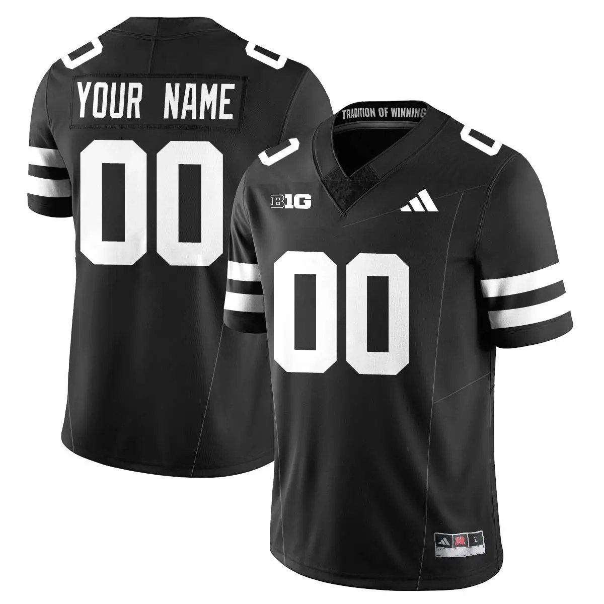 Custom Nebraska Football 2025 "Blackout" Jersey by Nebraska Cornhuskers