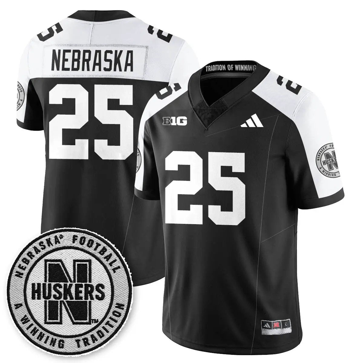 Nebraska Football 2025 "Blackout" Jersey by Nebraska Cornhuskers