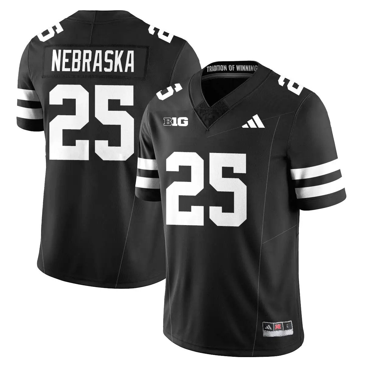 Nebraska Football 2025 "Blackout" Jersey by Nebraska Cornhuskers