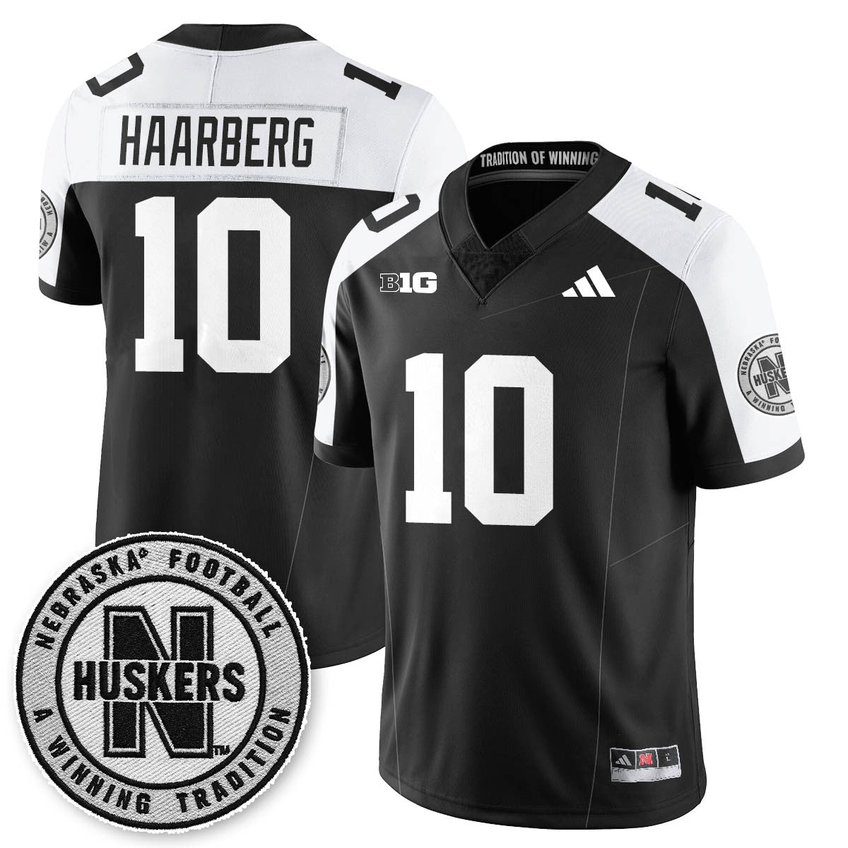 Nebraska Football 2025 "Blackout" Jersey - All Stitched by Nebraska Cornhuskers