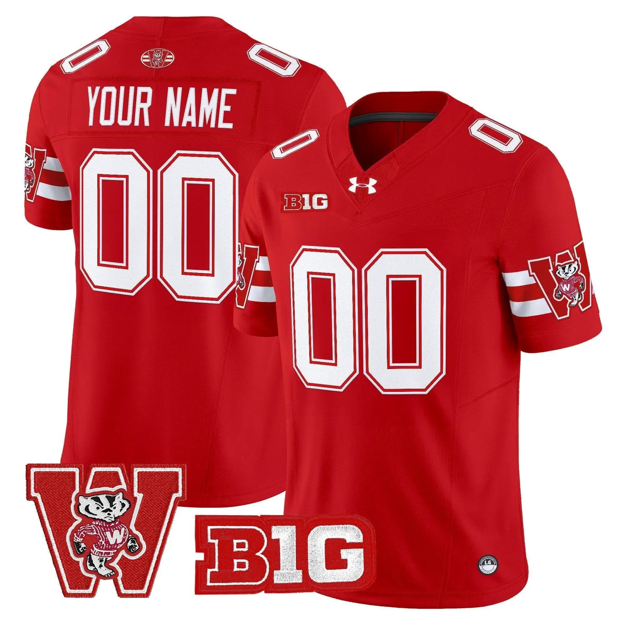 Wisconsin Badgers Throwback Vapor Limited Custom Jersey by Wisconsin Badgers