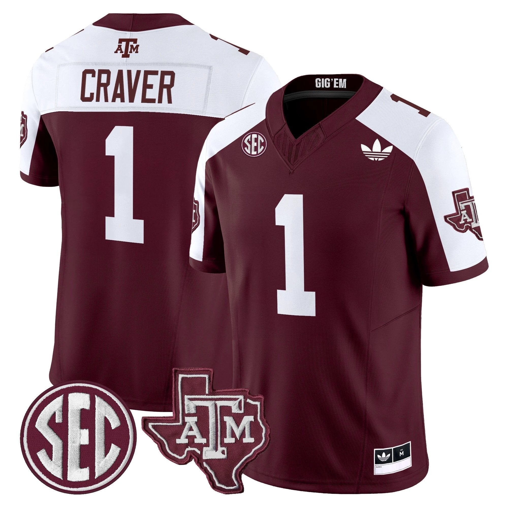 Texas A&M Aggies 2025 Vapor Limited Jersey V2 - All Stitched by Texas A&M Aggies