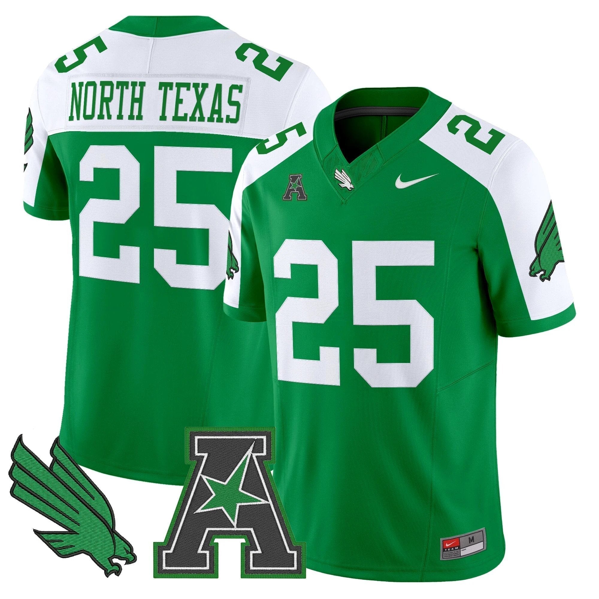 Men's North Texas Mean Green 2025 Vapor Limited Jersey - All Stitched by NCAA Football Sunday Nov 2