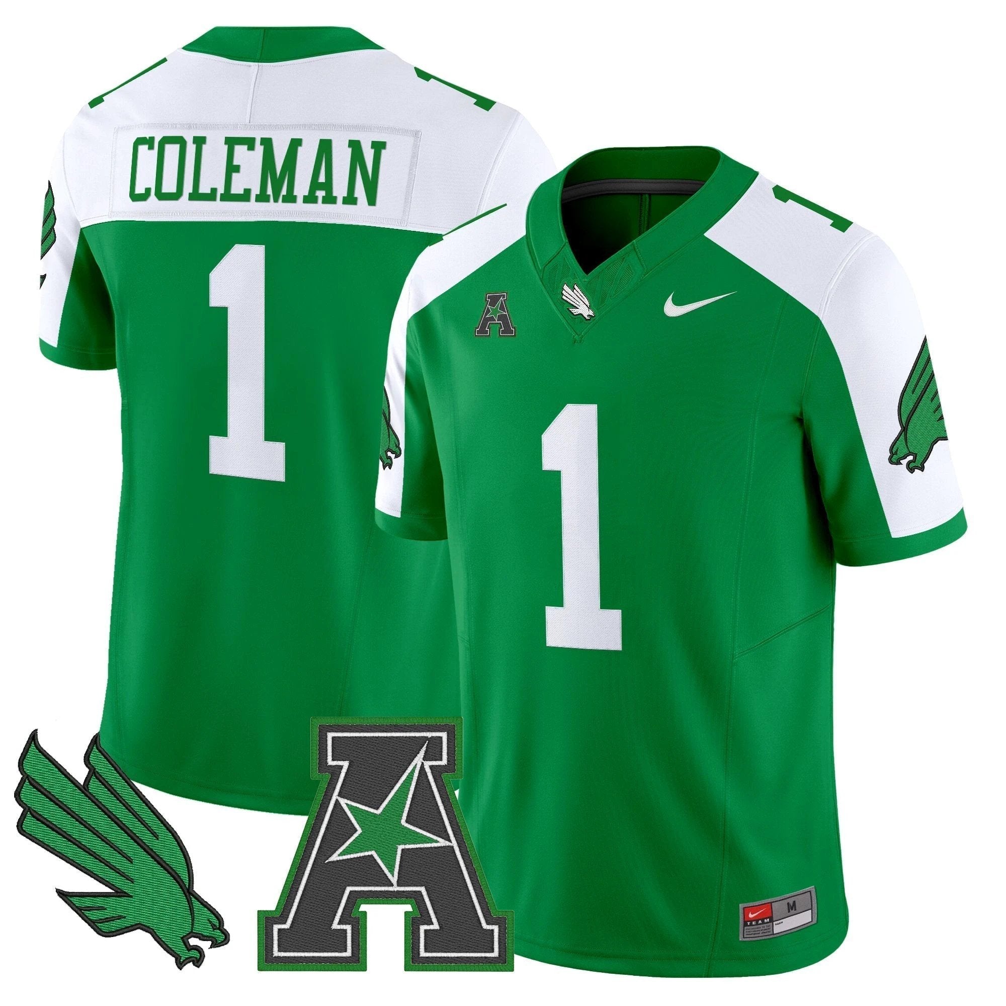 Men's North Texas Mean Green 2025 Vapor Limited Jersey - All Stitched by NCAA Football Sunday Nov 2