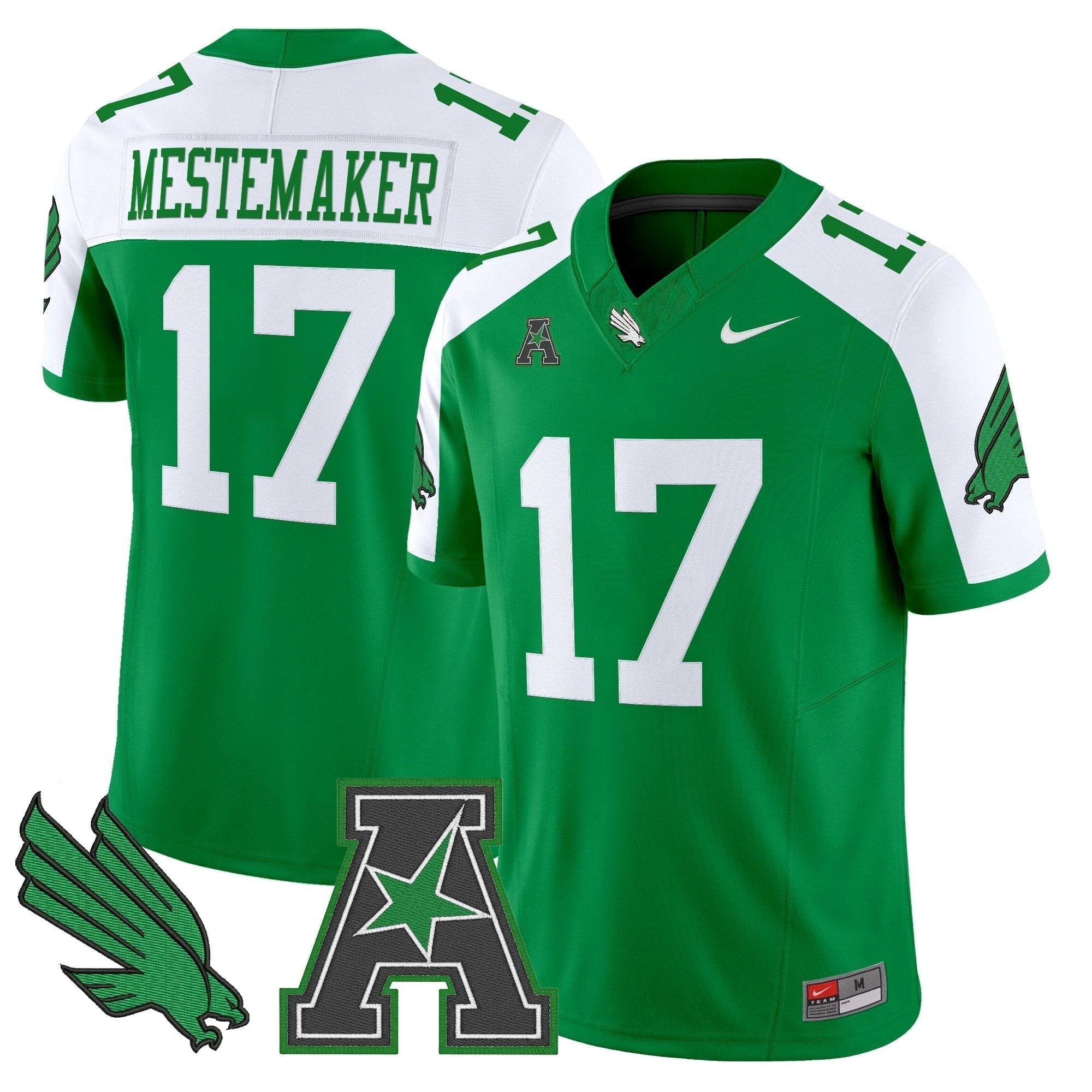 Men's North Texas Mean Green 2025 Vapor Limited Jersey - All Stitched by NCAA Football Sunday Nov 2