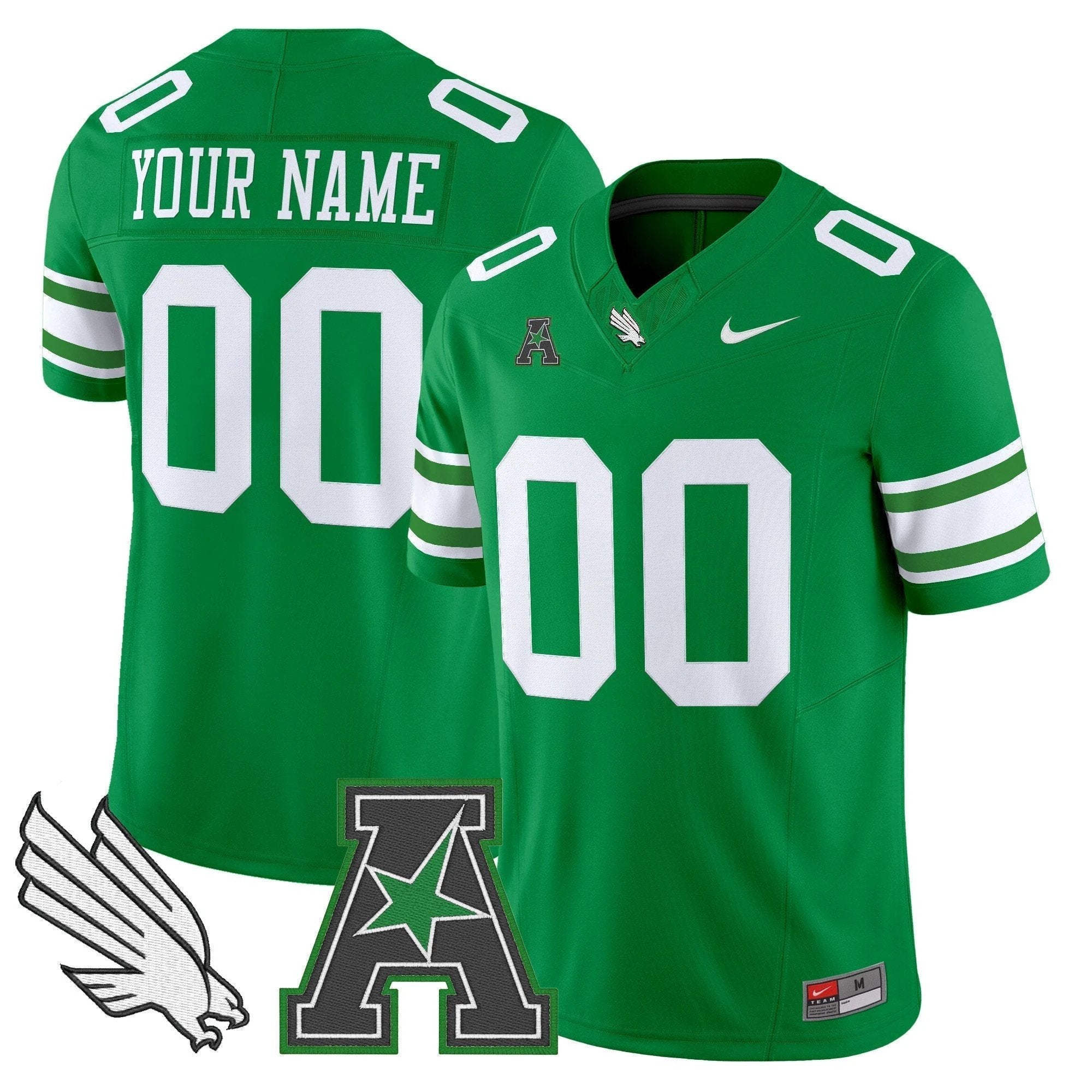 North Texas Mean Green 2025 Vapor Limited Custom Jersey - All Stitched by NCAA Football Sunday Nov 2
